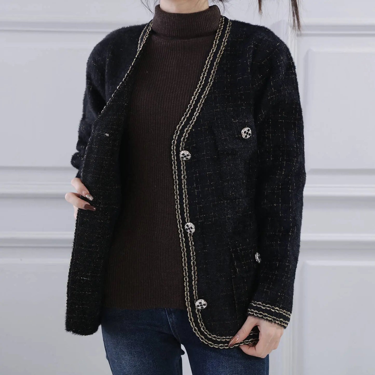 Tweed soft cardigan The Style Closet