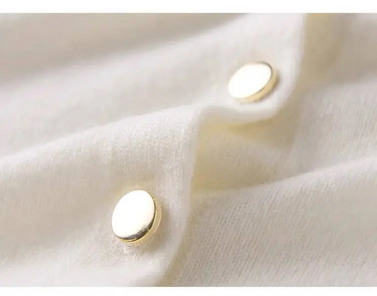 Cashmere Cape with Buttons Details in Cream The Style Closet