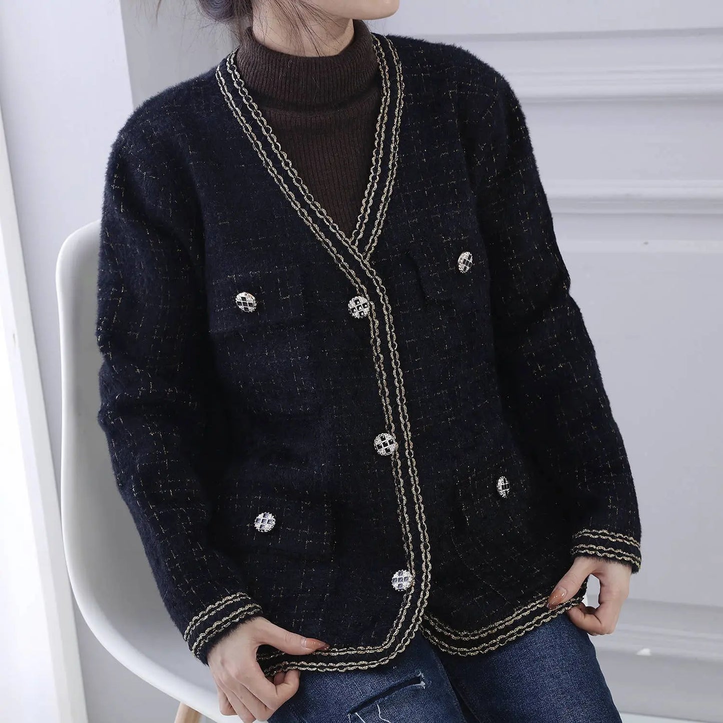 Tweed soft cardigan The Style Closet