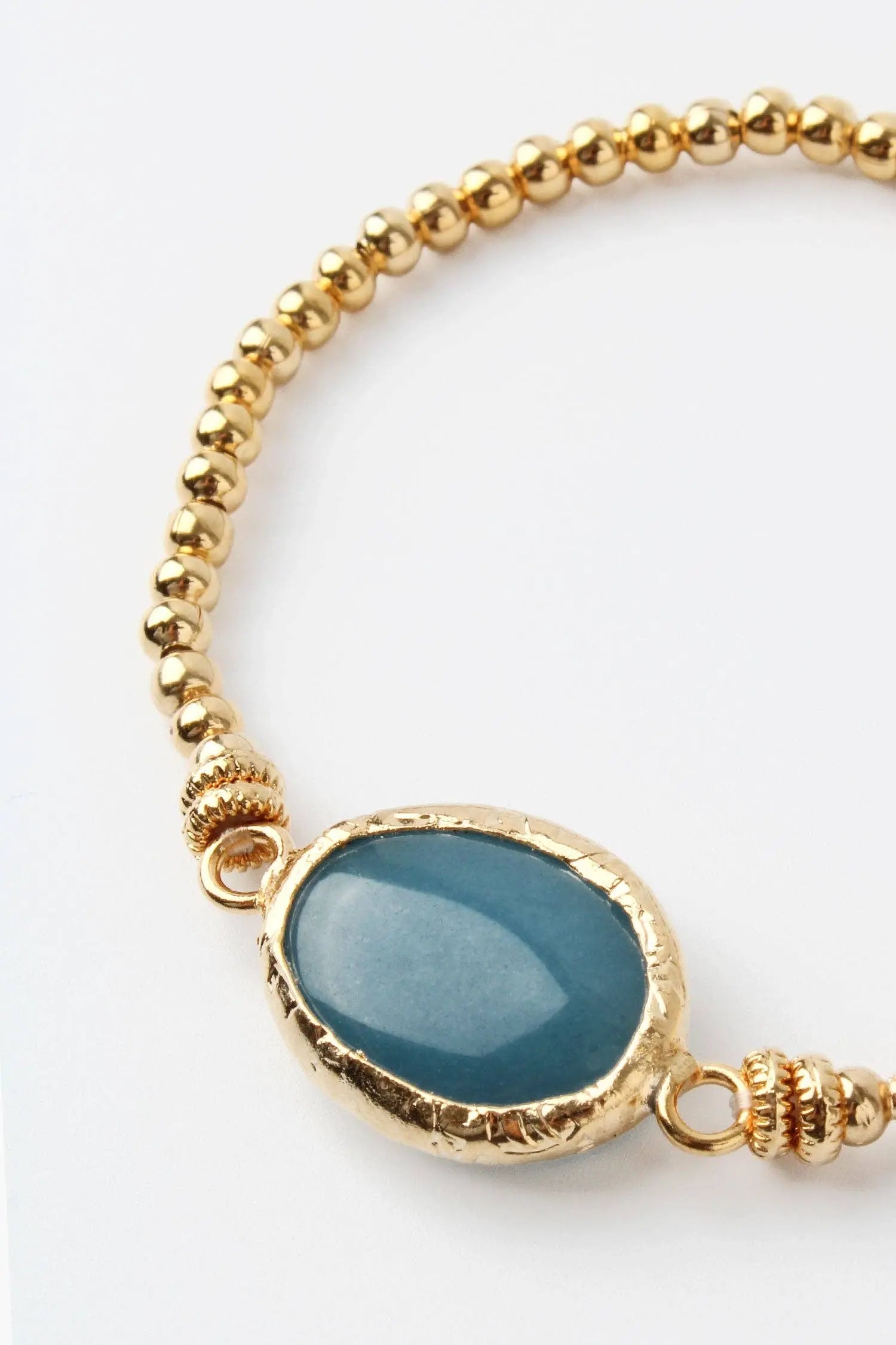LIGHT BLUE GEMSTONE GOLD BRACELET My Doris