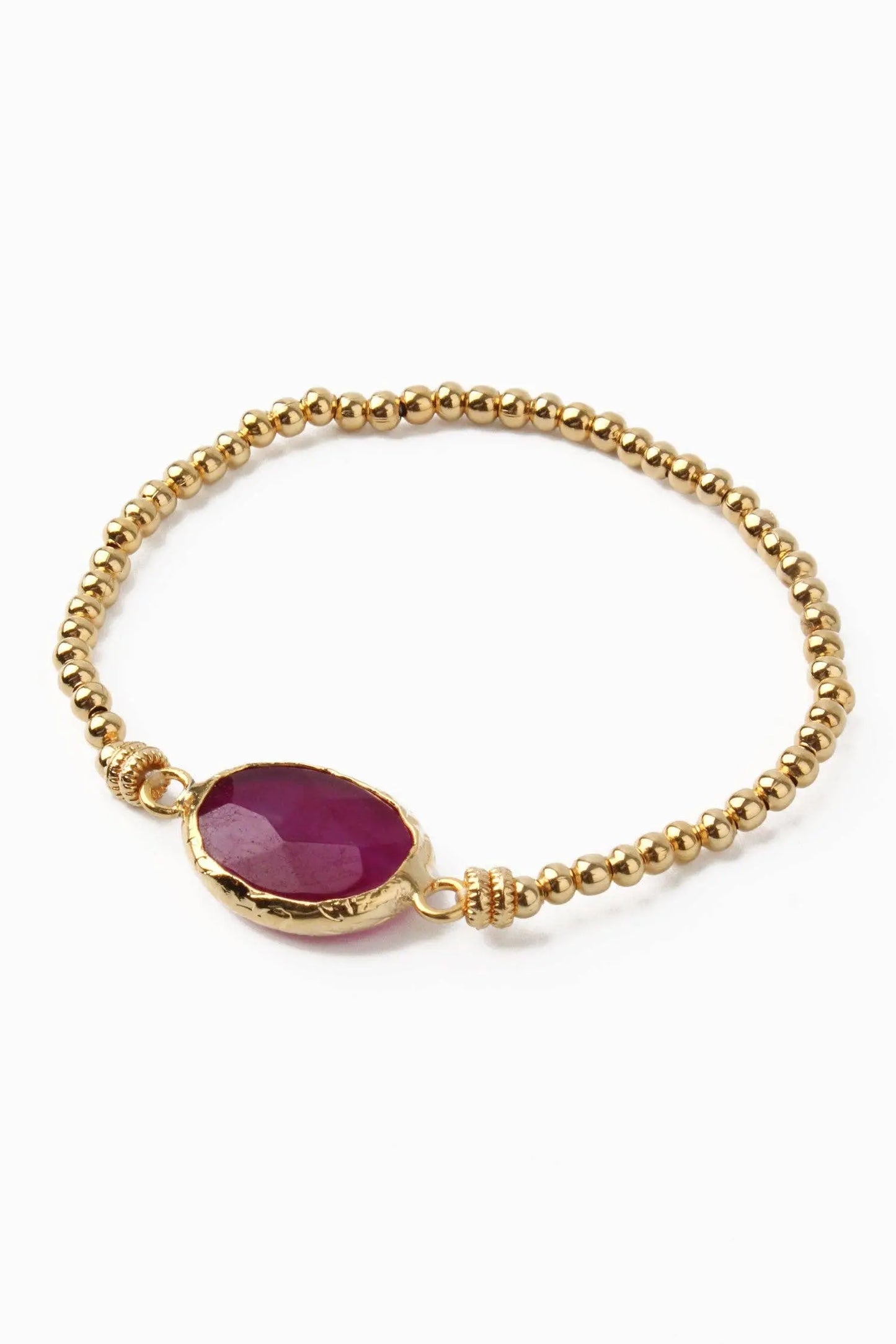 AMETHYST GEMSTONE GOLD BRACELET My Doris