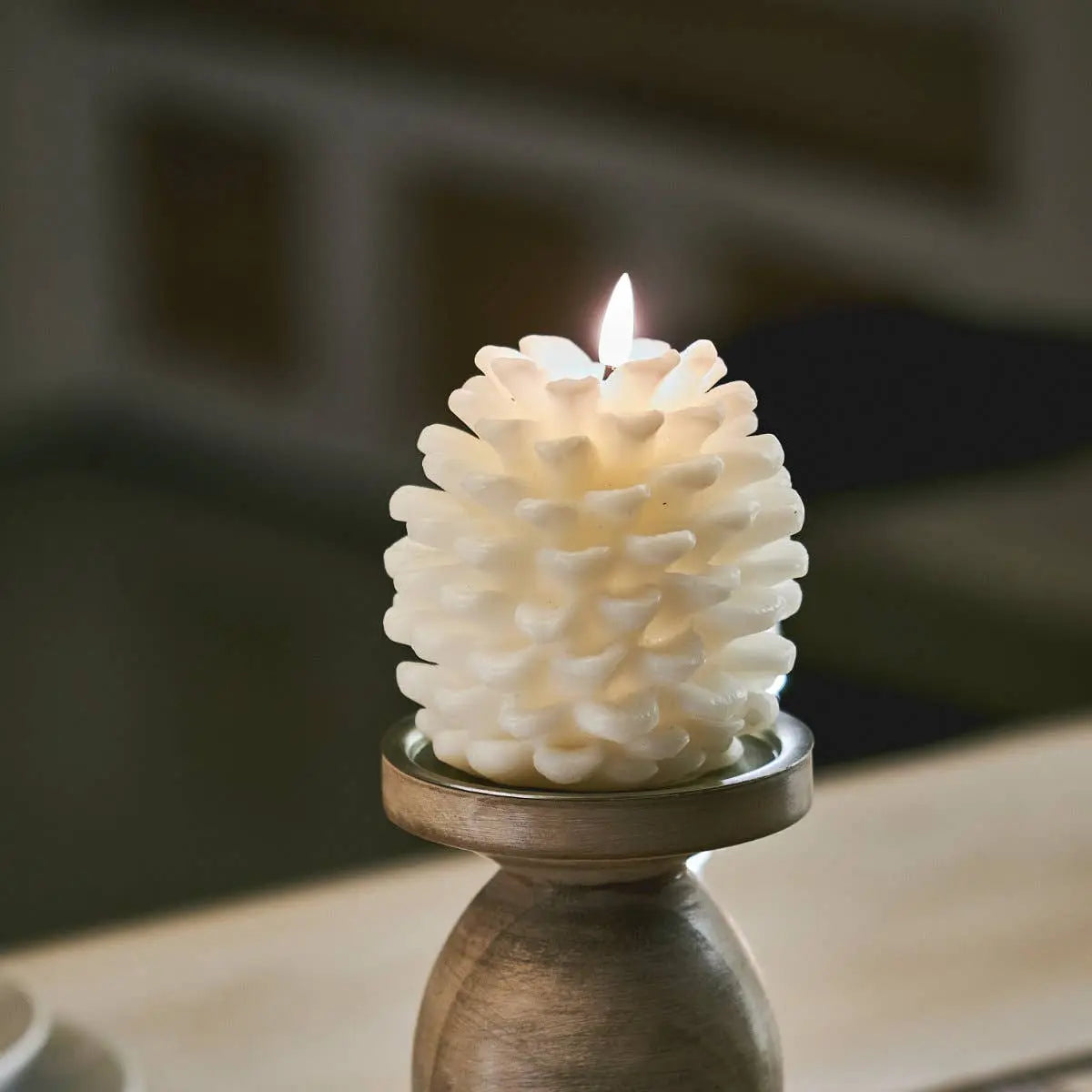 White Pinecone Candle The Style Closet