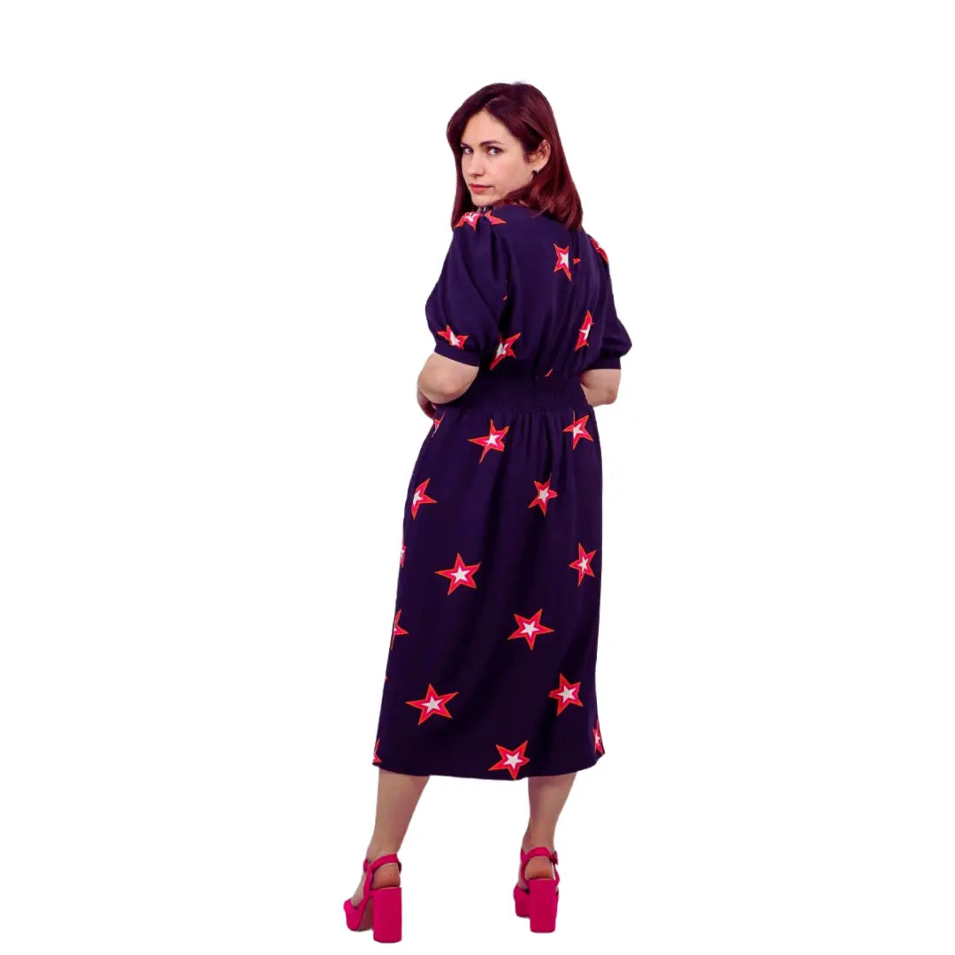 Star Print Tea Dress The Style Closet