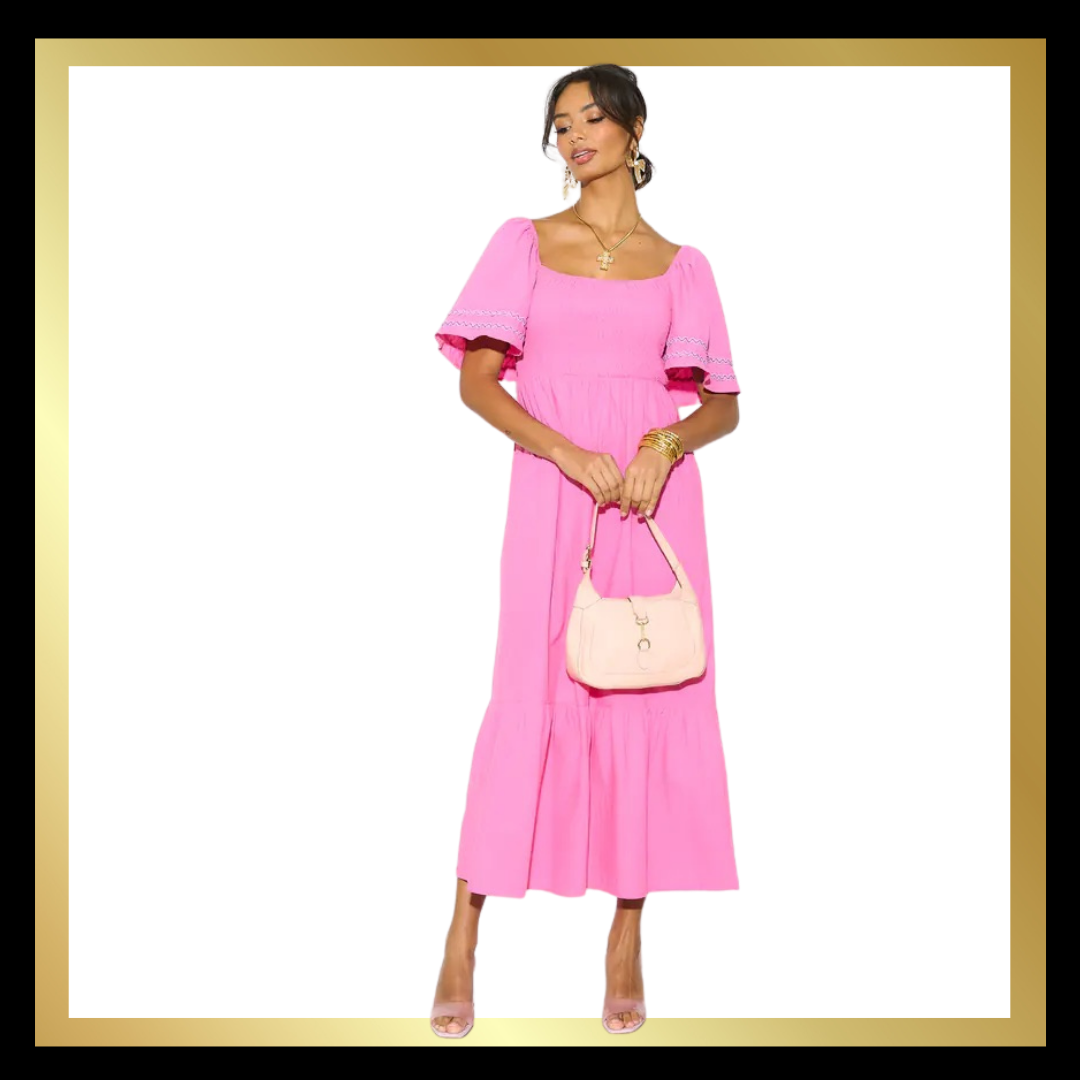 Shirred Bodice Cotton Dress The Style Closet