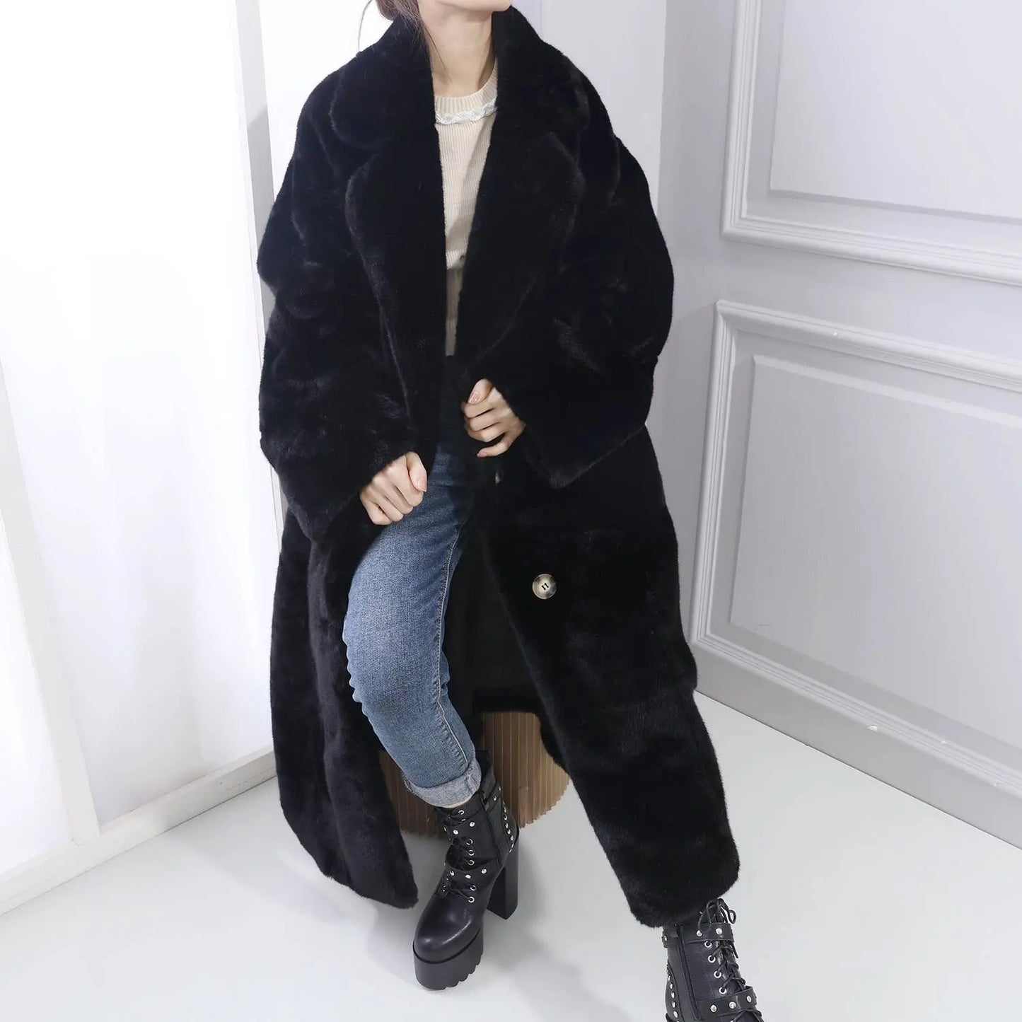 The Luxe Heritage Frost Reverie Faux Fur Coat The Style Closet
