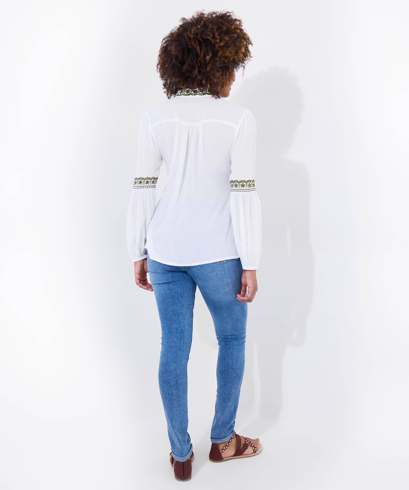 Essential Embroidered Summer Tunic: White