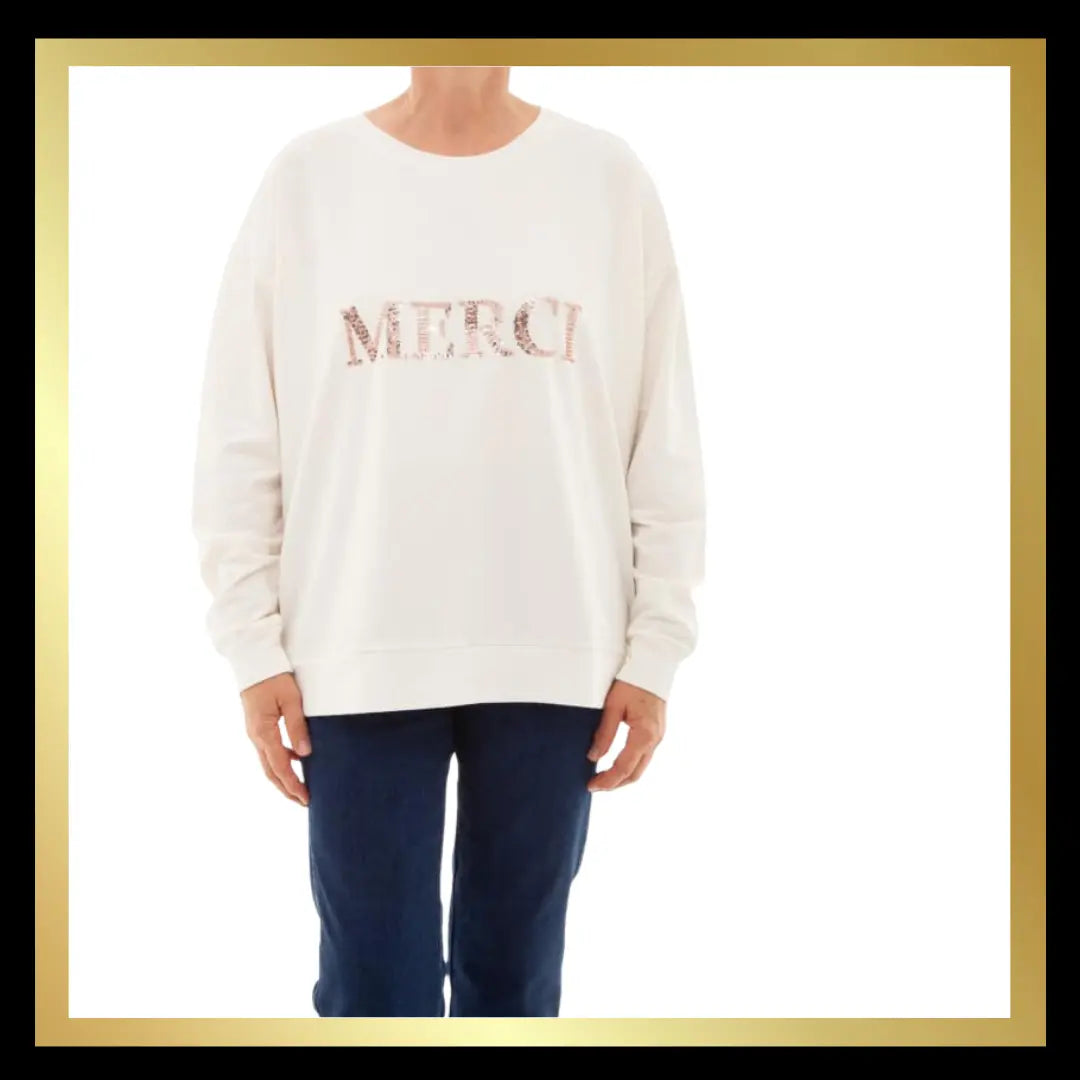 Merci Sweatshirts with Zip Detail - The Style Closet