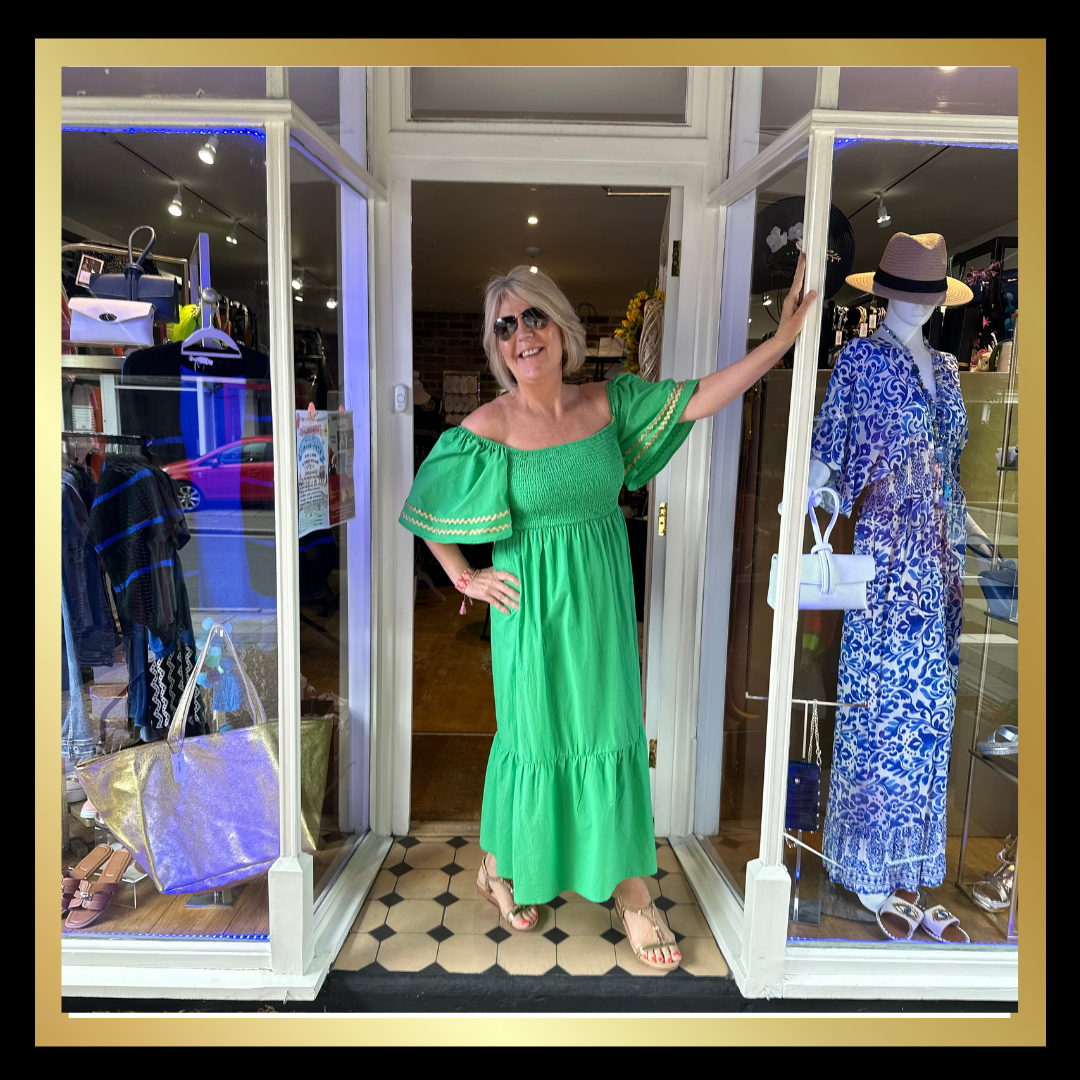 Shirred Bodice Cotton Dress The Style Closet