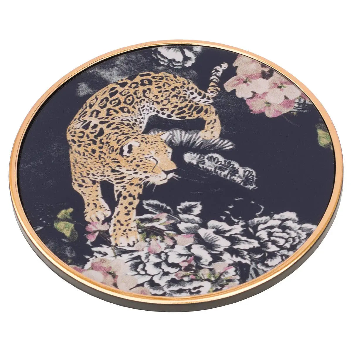 Coasters Circular Leopard Design - Set of 4 The Style Closet