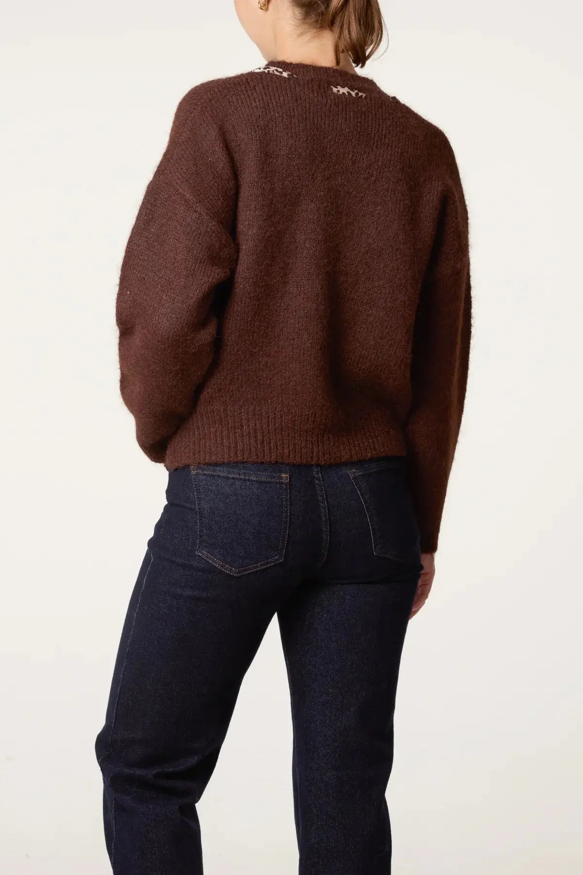 LEOPARD PRINT TIE DETAIL KNIT JUMPER The Style Closet