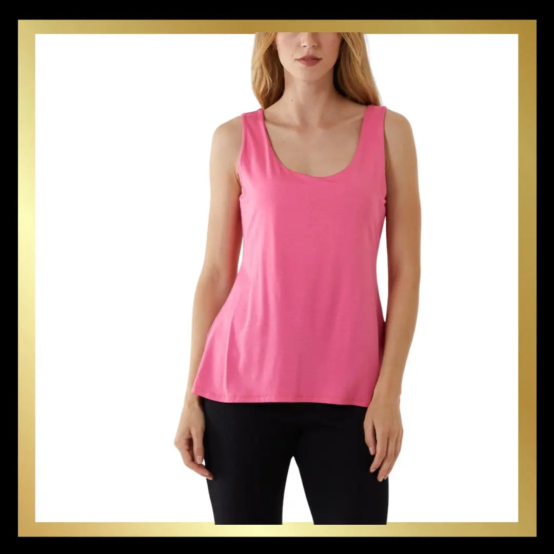Scoop Neck Double lined Vest Tops The Style Closet