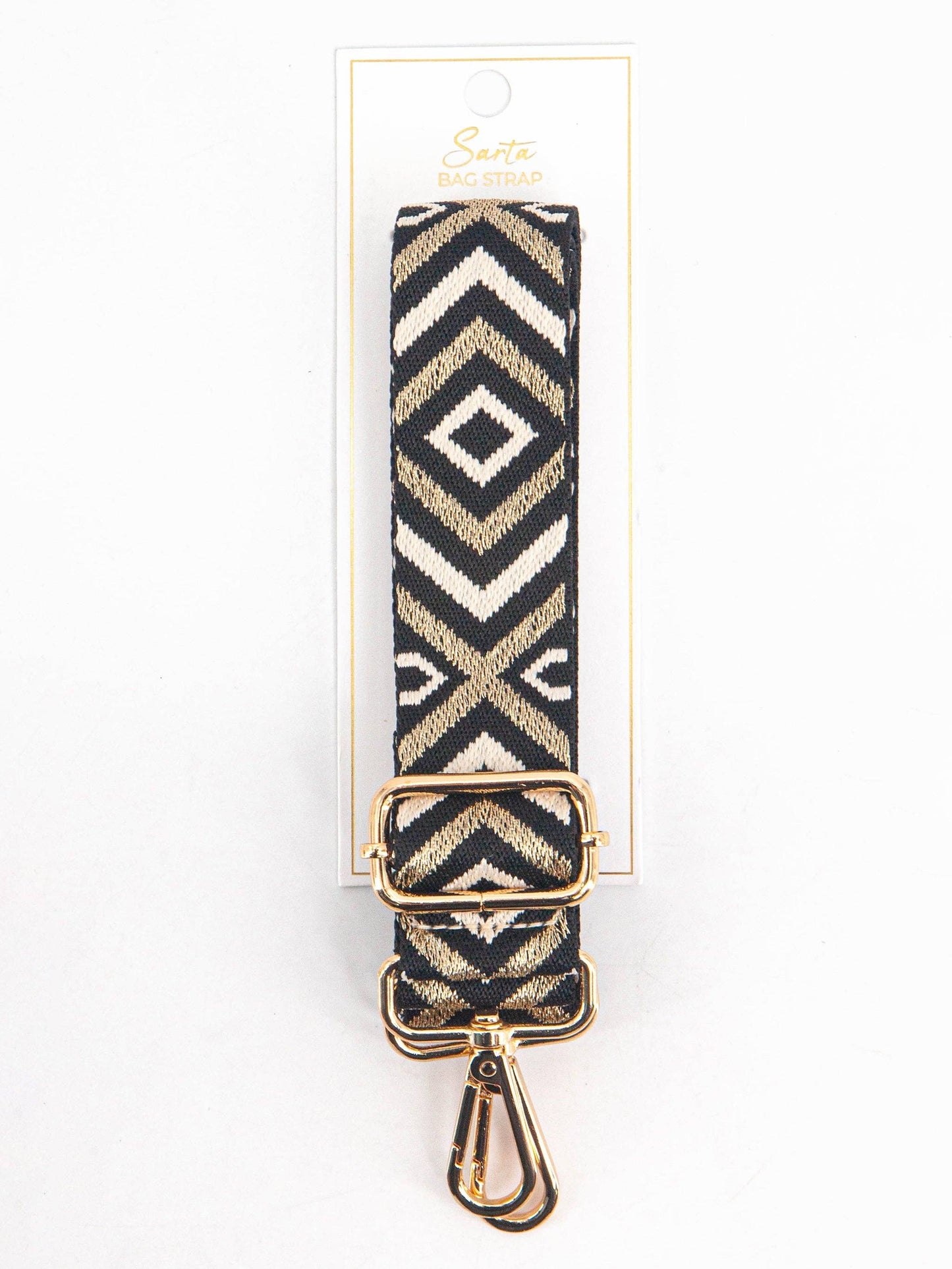 Cleo Woven Bag Strap - Gold, Aztec: One-size