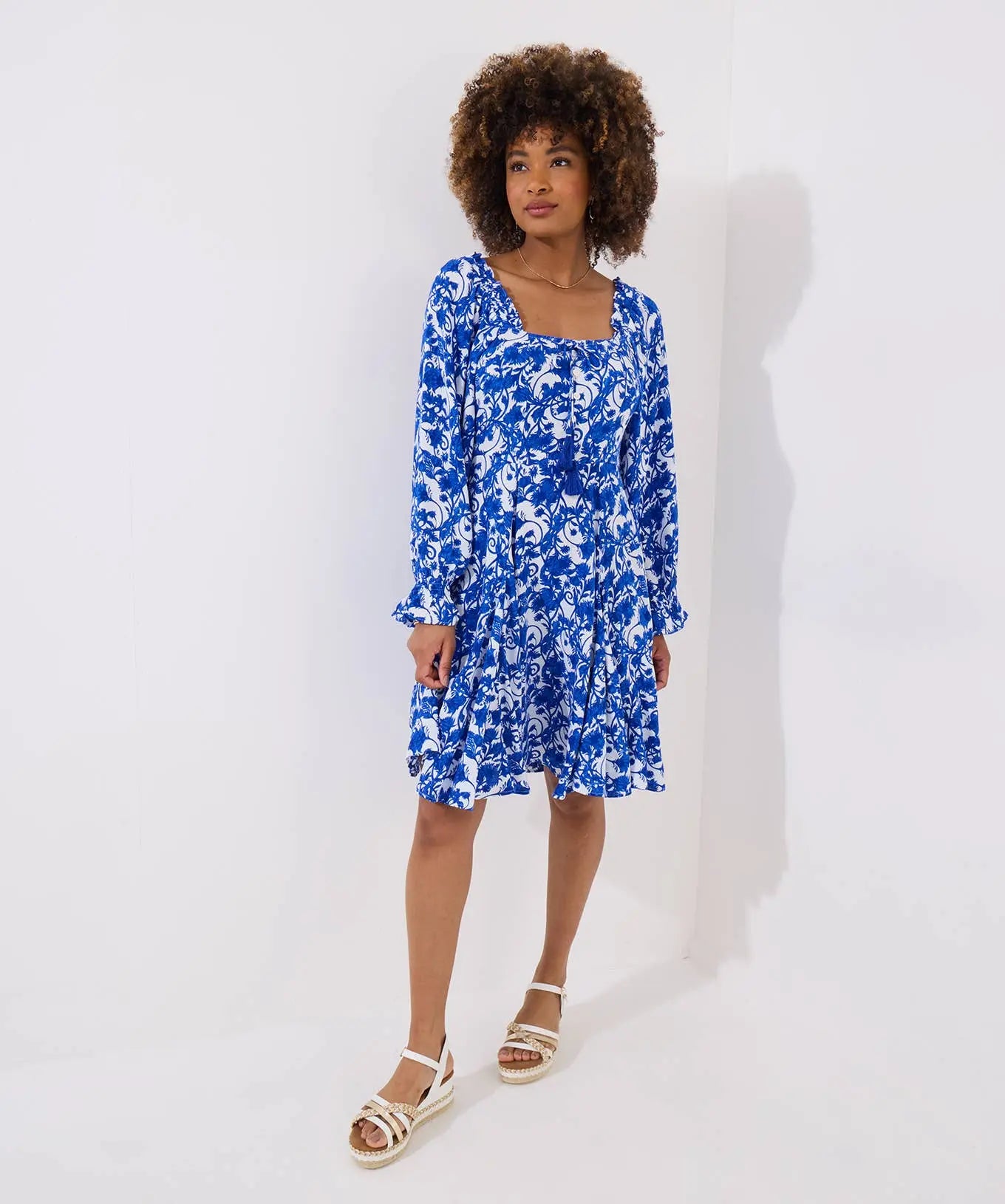Grecian Dreams Short Dress: Blue / 8 Joe Browns