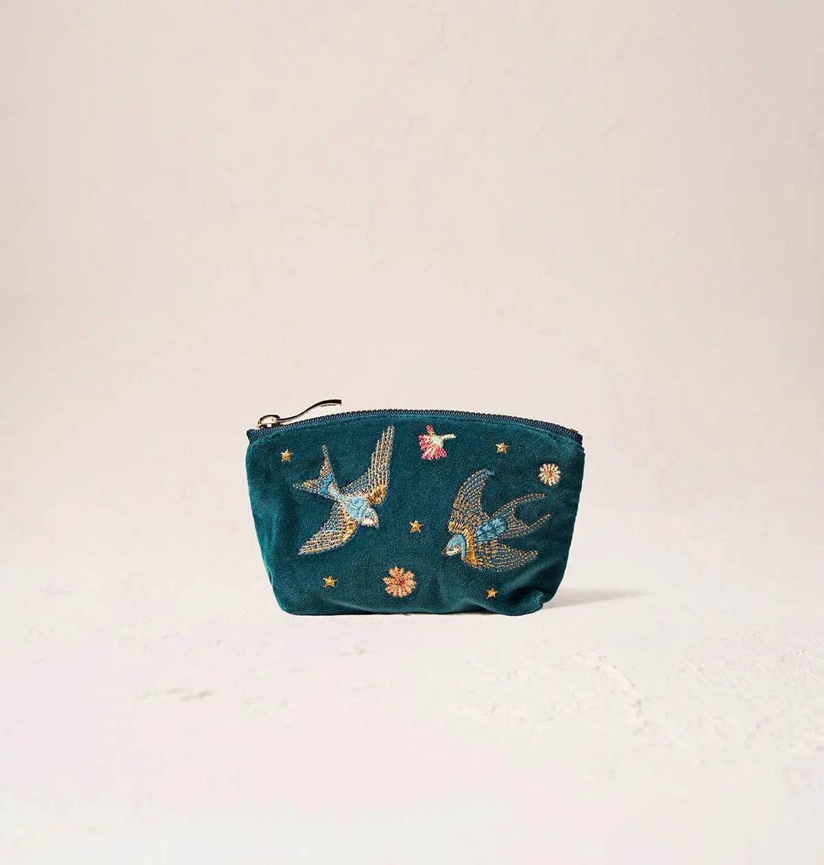 Swallows Coin Purse: Rich Blue / Velvet The Style Closet