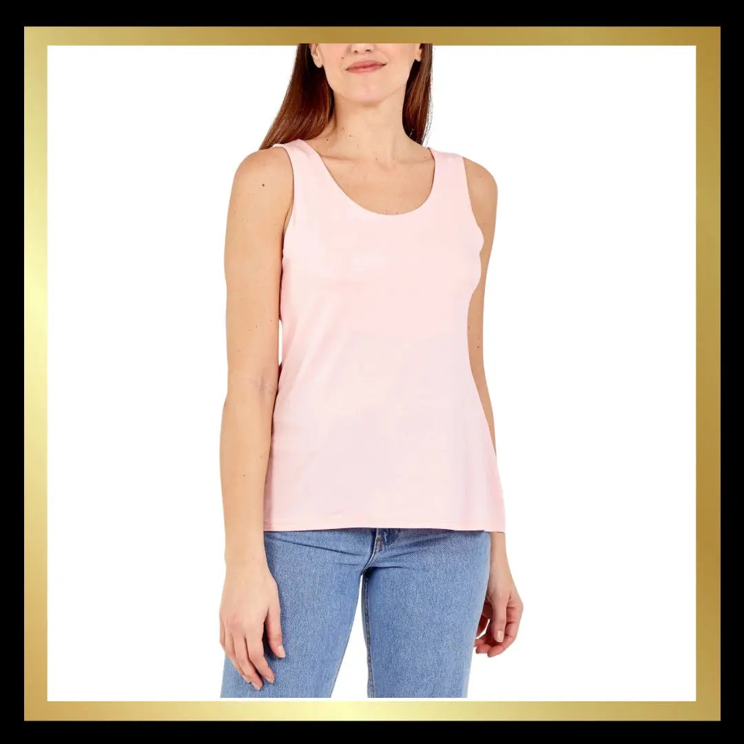 Scoop Neck Double lined Vest Tops The Style Closet
