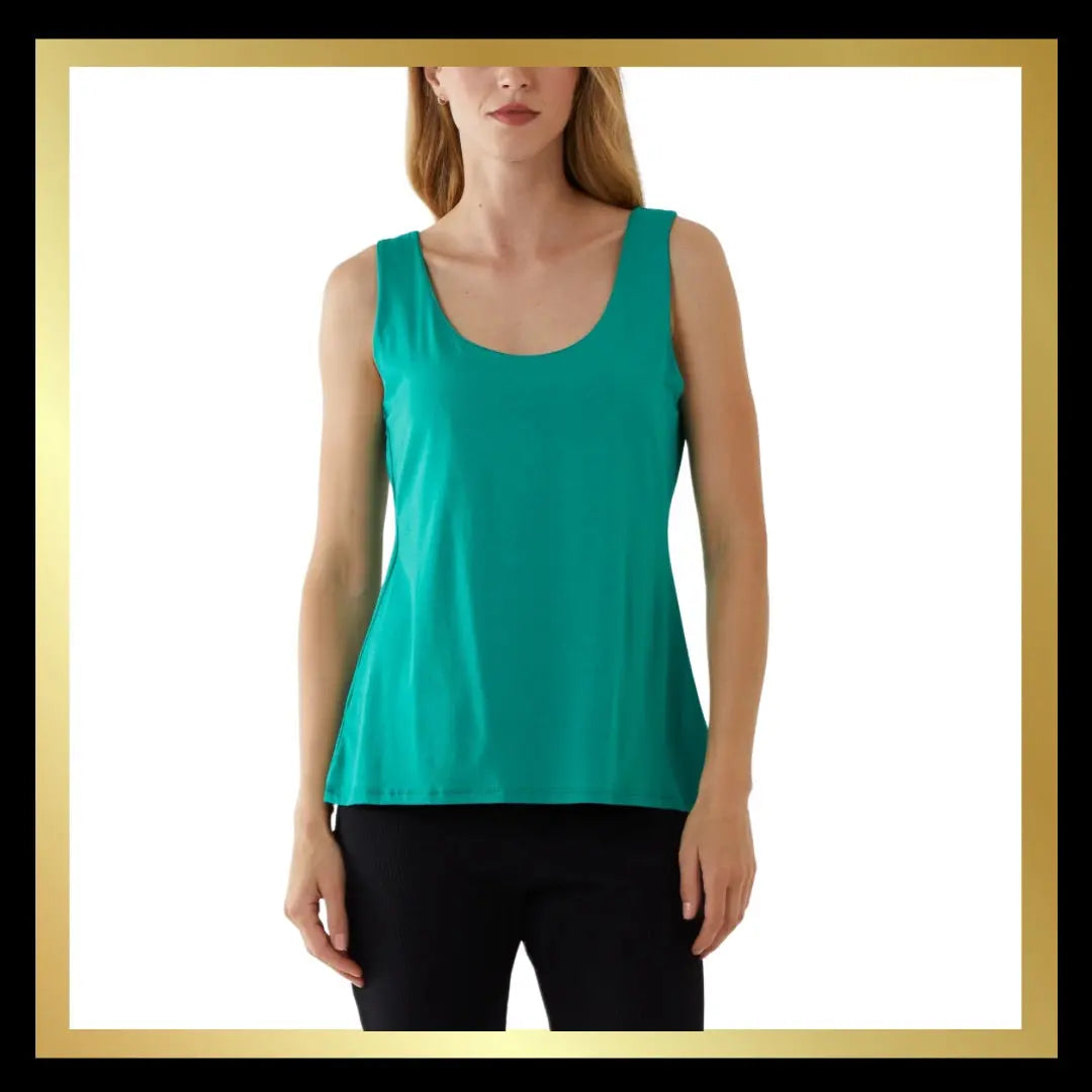 Scoop Neck Double lined Vest Tops The Style Closet