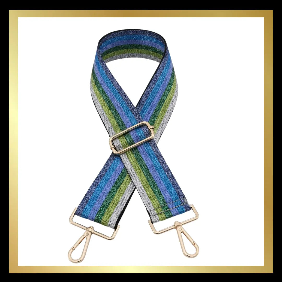 Metallic Rainbow Stripe Handbag Straps The Style Closet
