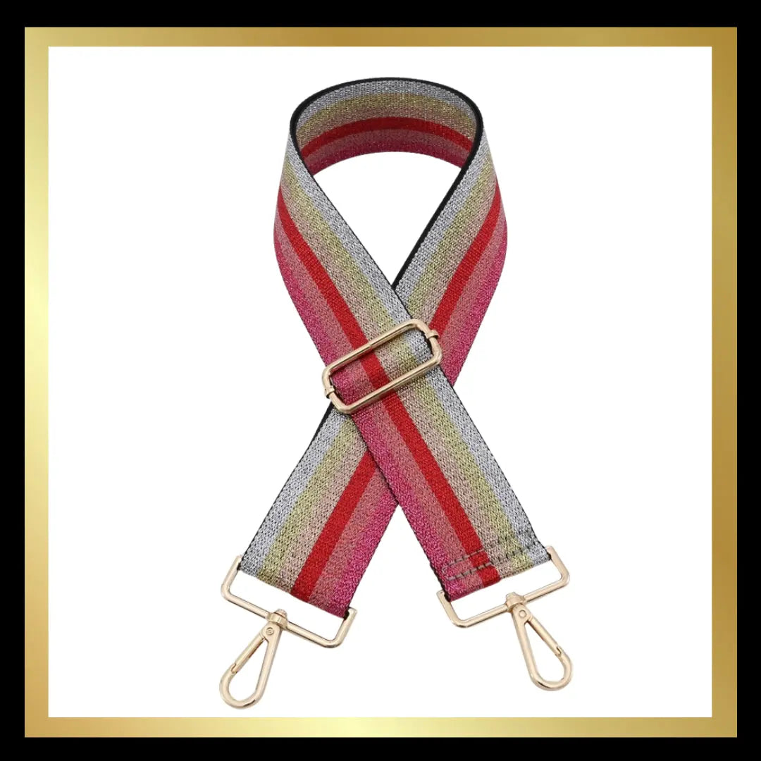 Metallic Rainbow Stripe Handbag Straps The Style Closet