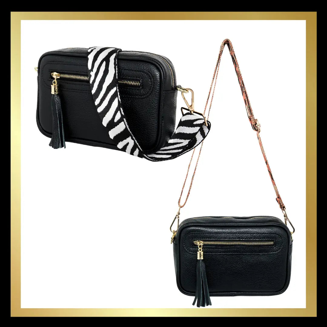 Camera Italian Leather Handbag - with additional side zip The Style Closet