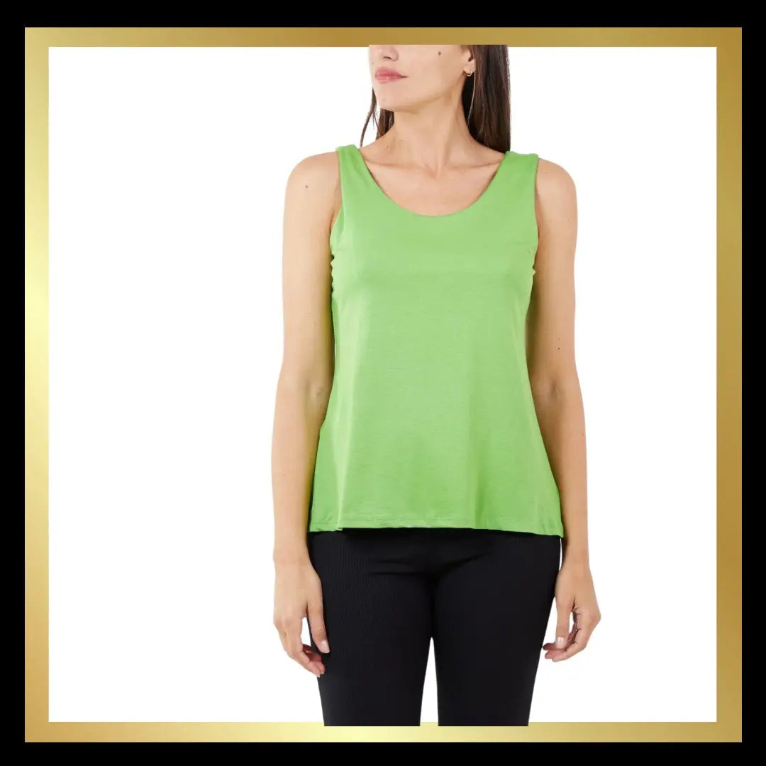 Scoop Neck Double lined Vest Tops The Style Closet