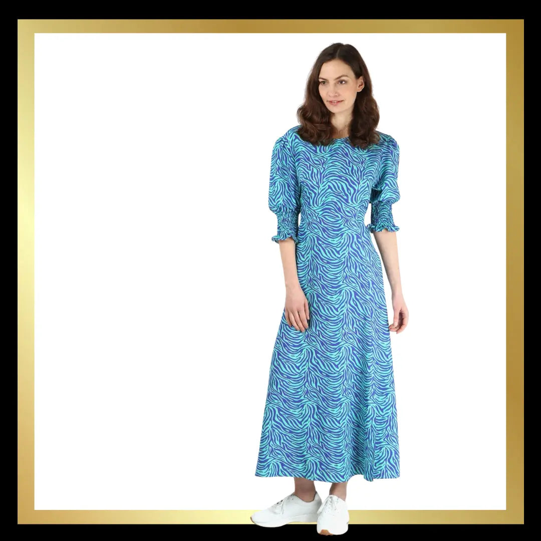 Zebra & Lightening Bolt patterned Tea Dress The Style Closet