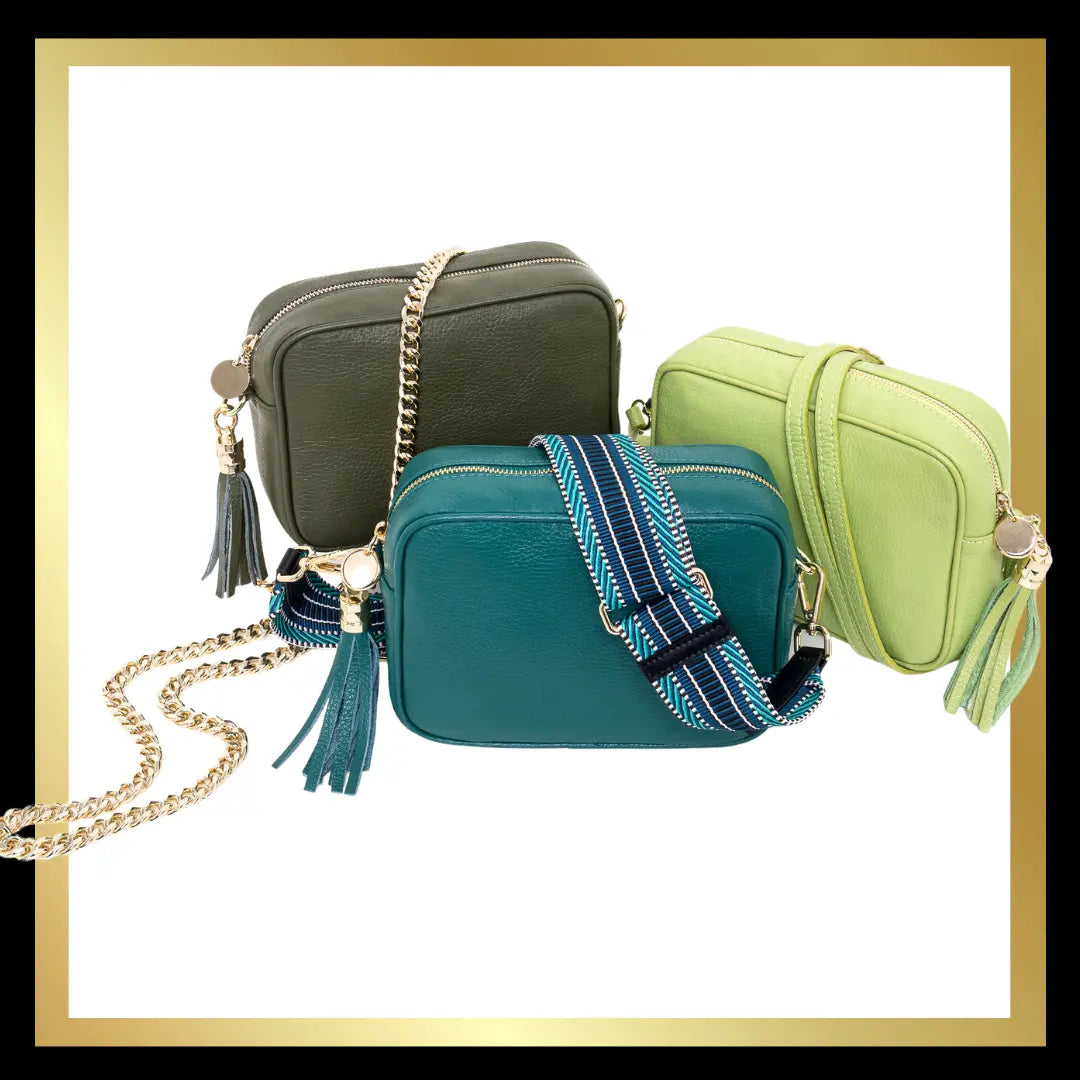 Camera Italian Leather Handbag - with additional side zip The Style Closet