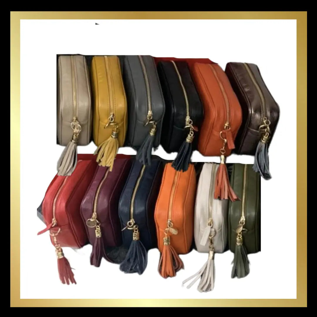 Camera Italian Leather Handbag - standard The Style Closet