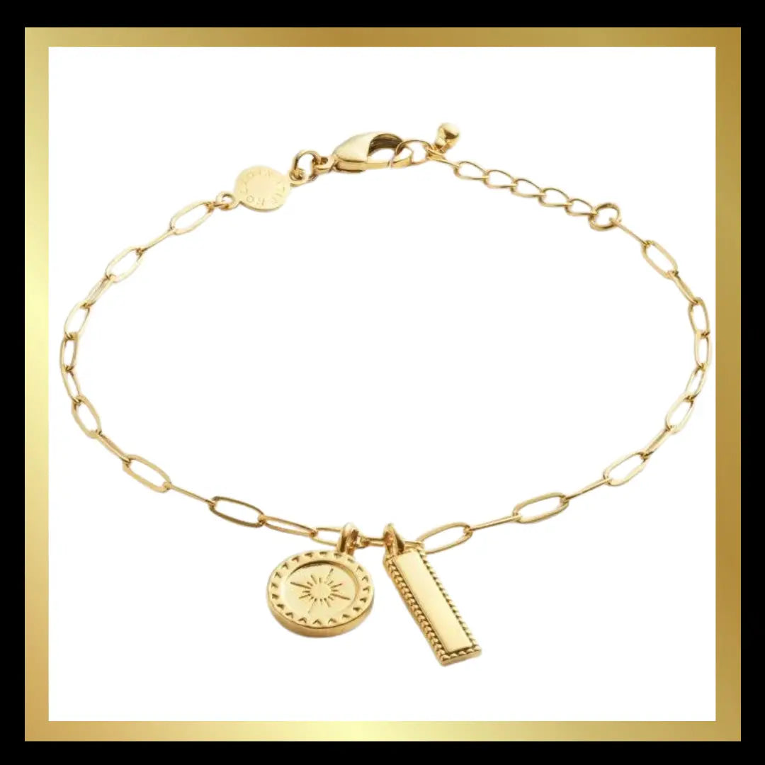 'Collect Adventures' Waterproof Gold Charm Bracelet by Katie Loxton Katie Loxton