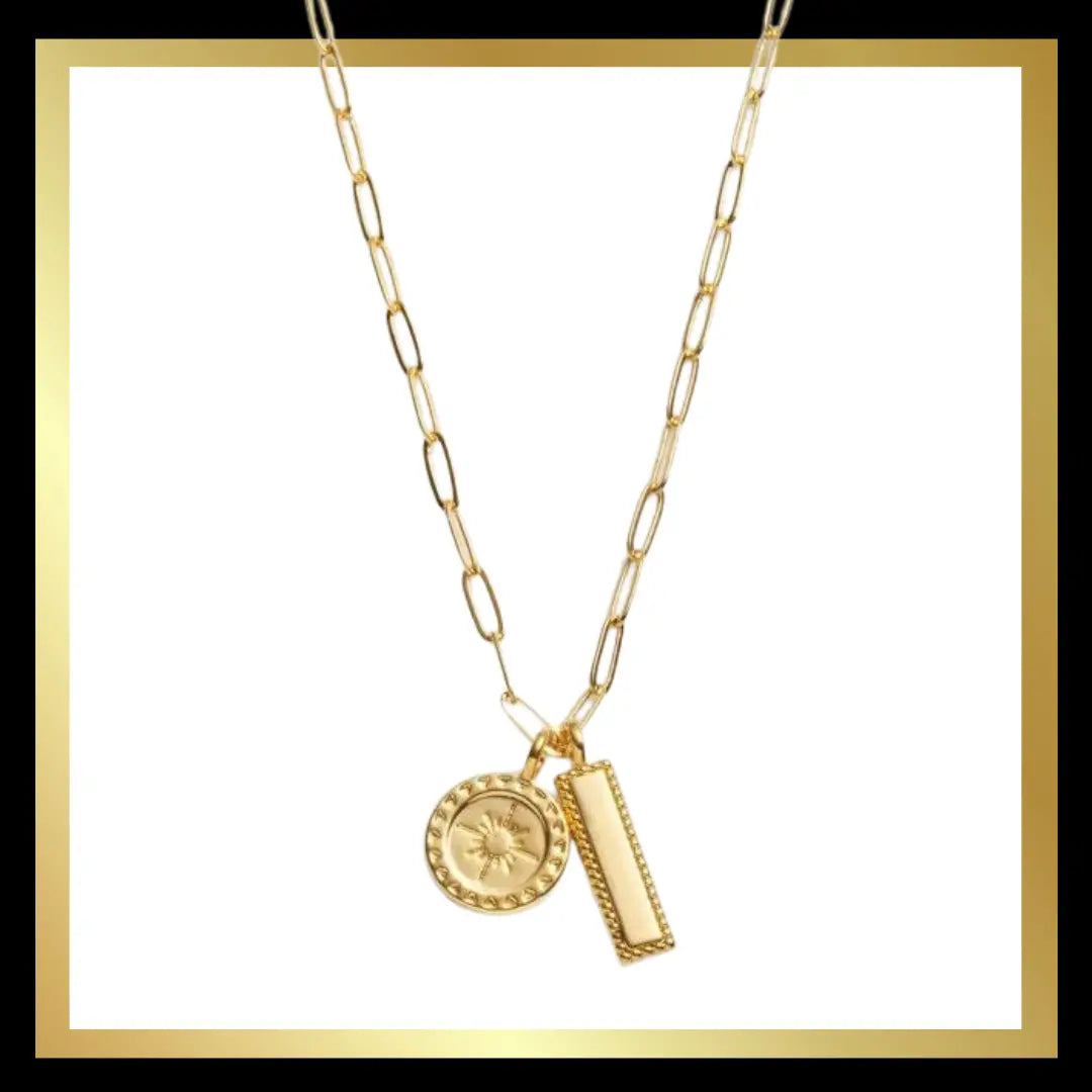'Collect Adventures' Waterproof Gold Charm Necklace by Katie Loxton The Style Closet