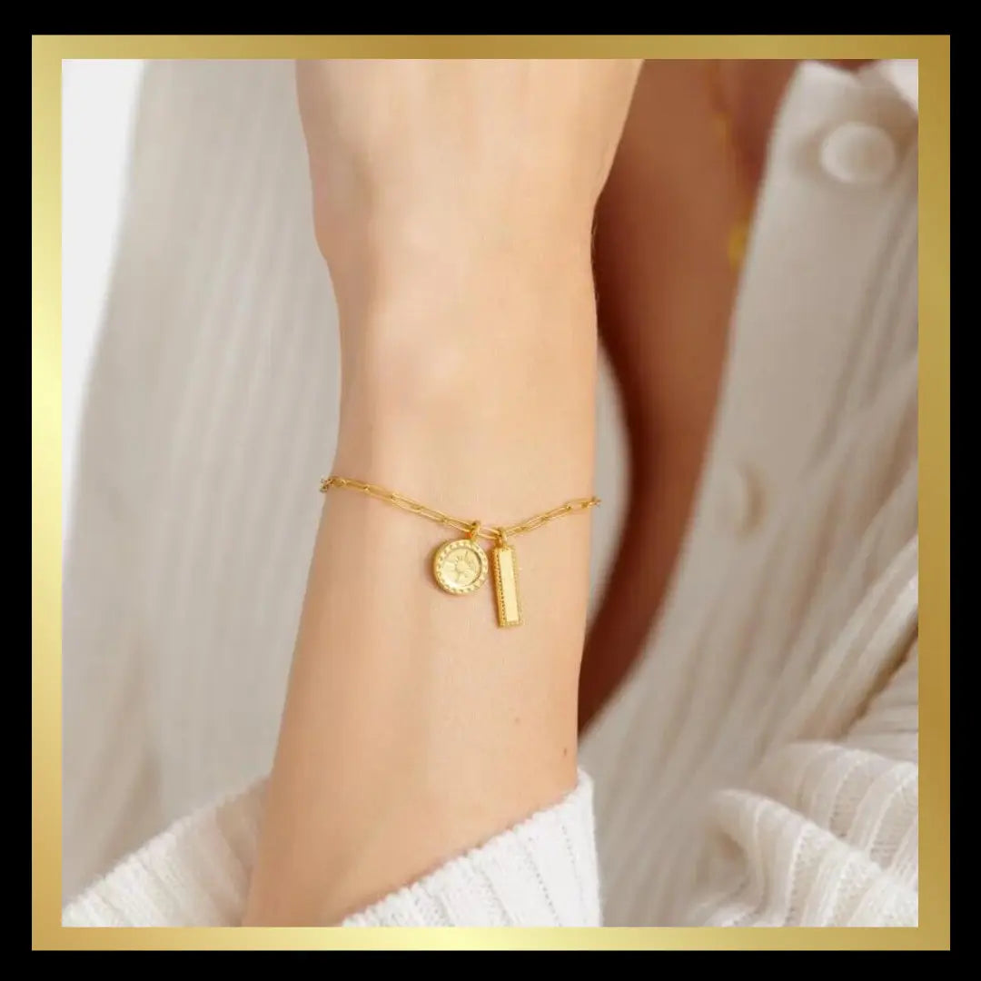'Collect Adventures' Waterproof Gold Charm Bracelet by Katie Loxton Katie Loxton