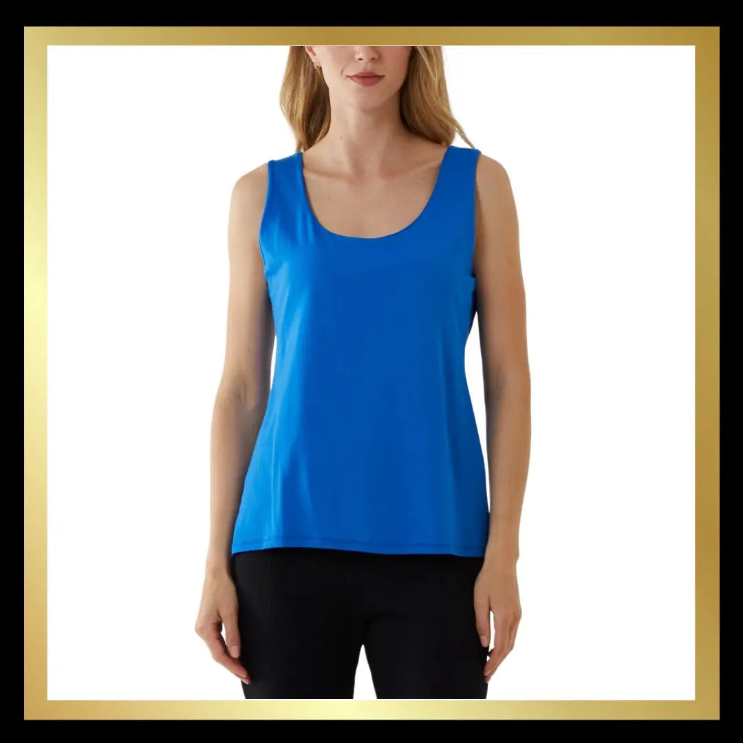 Scoop Neck Double lined Vest Tops The Style Closet