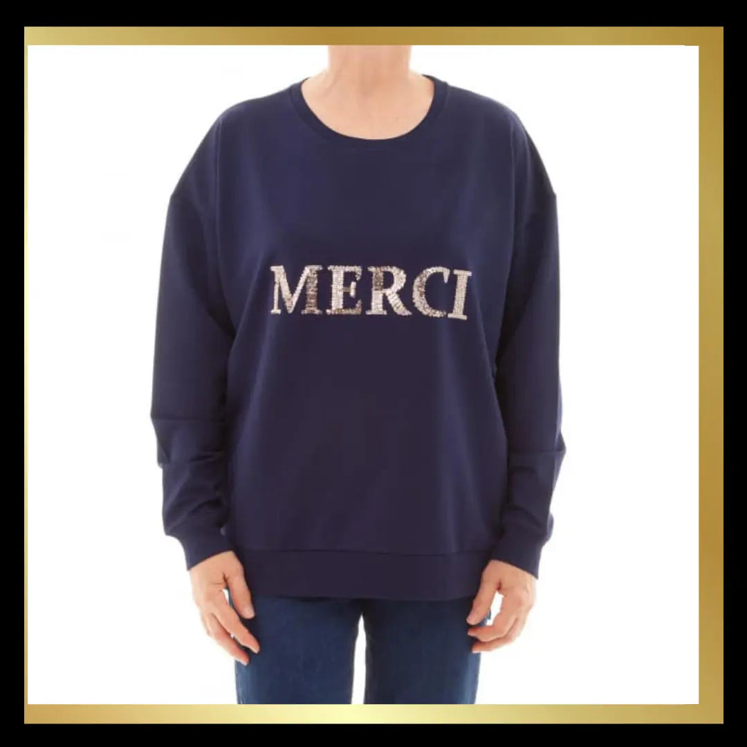 Merci Sweatshirts with Zip Detail - The Style Closet