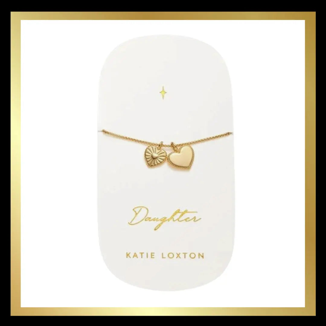 'Daughter' Waterproof Gold Charm Necklace by Katie Loxton The Style Closet