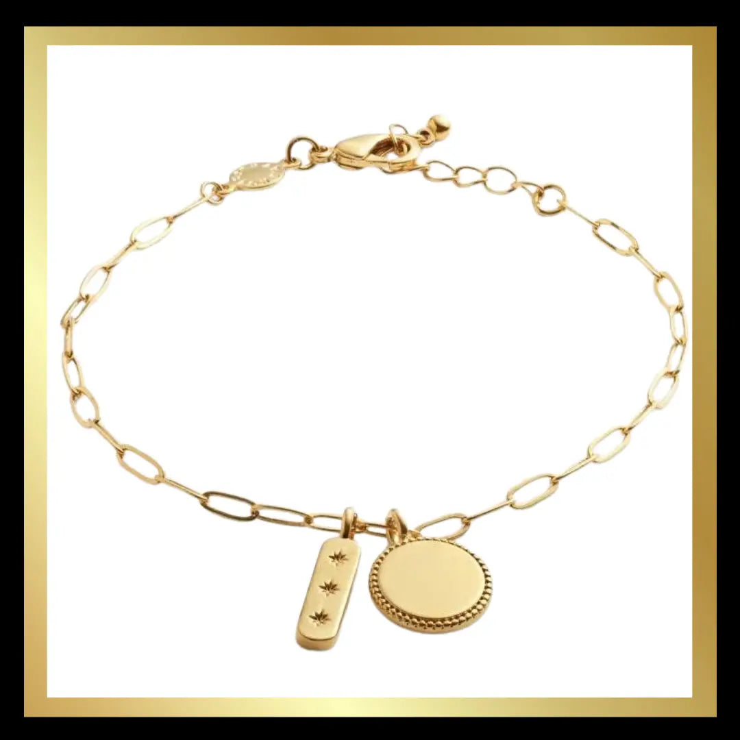 'Dreamer' Waterproof Gold Charm Bracelet by Katie Loxton Katie Loxton