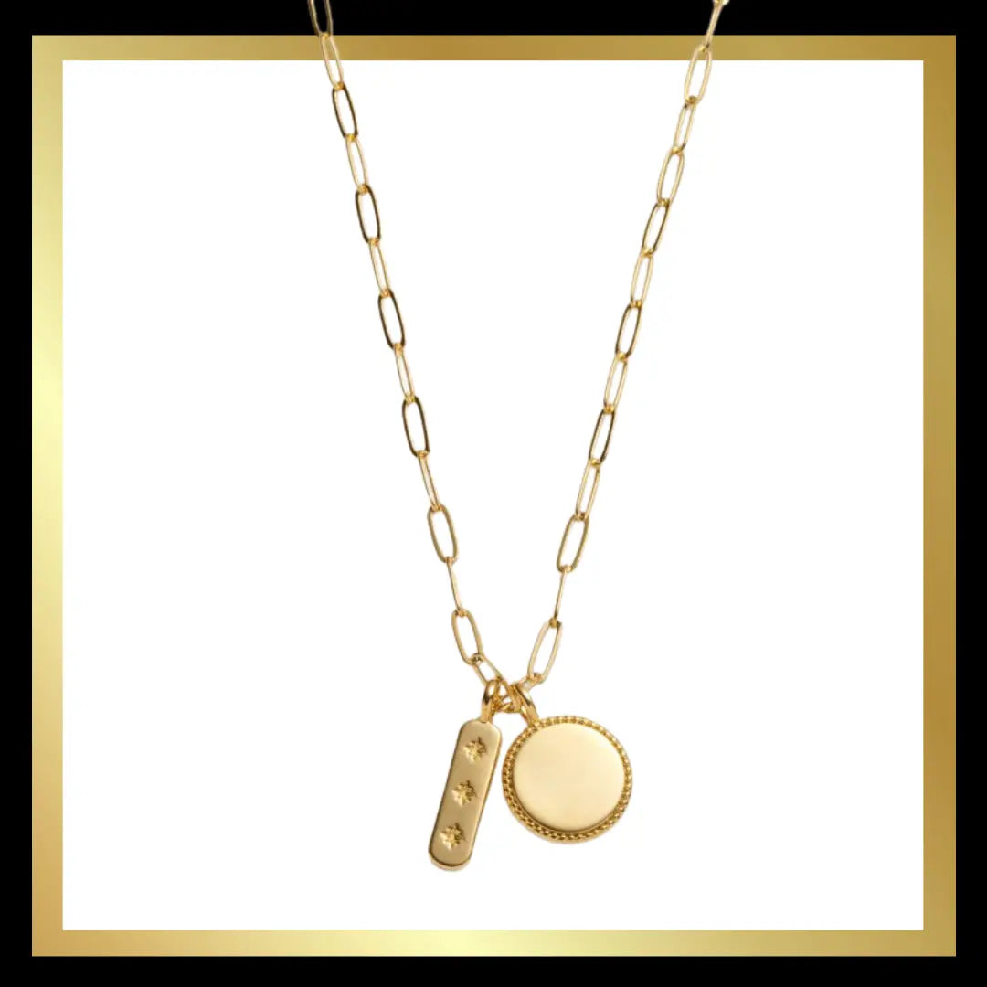 'Dreamer' Waterproof Gold Charm Necklace by Katie Loxton The Style Closet