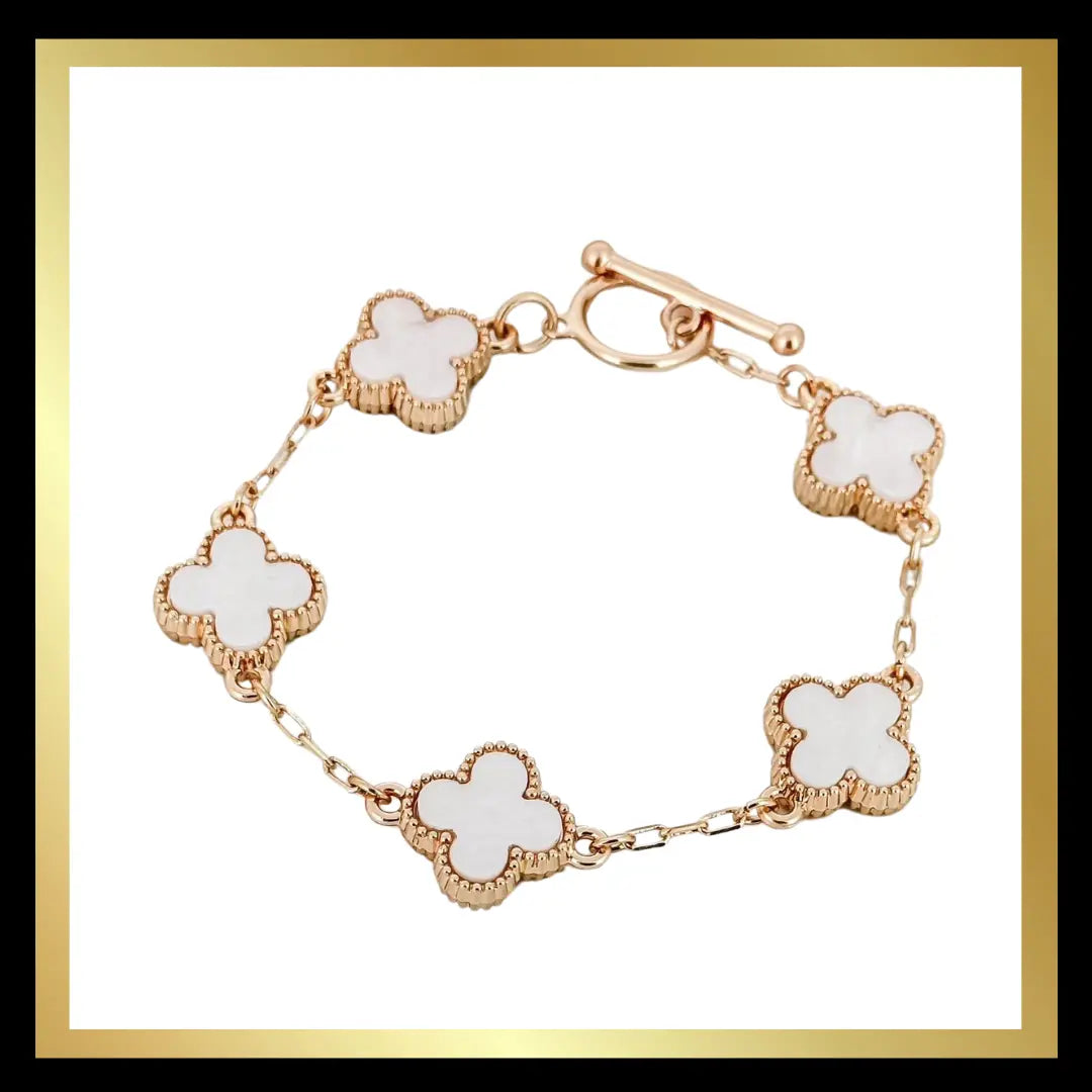 Designer Inspired Double Clover Earrings The Style Closet