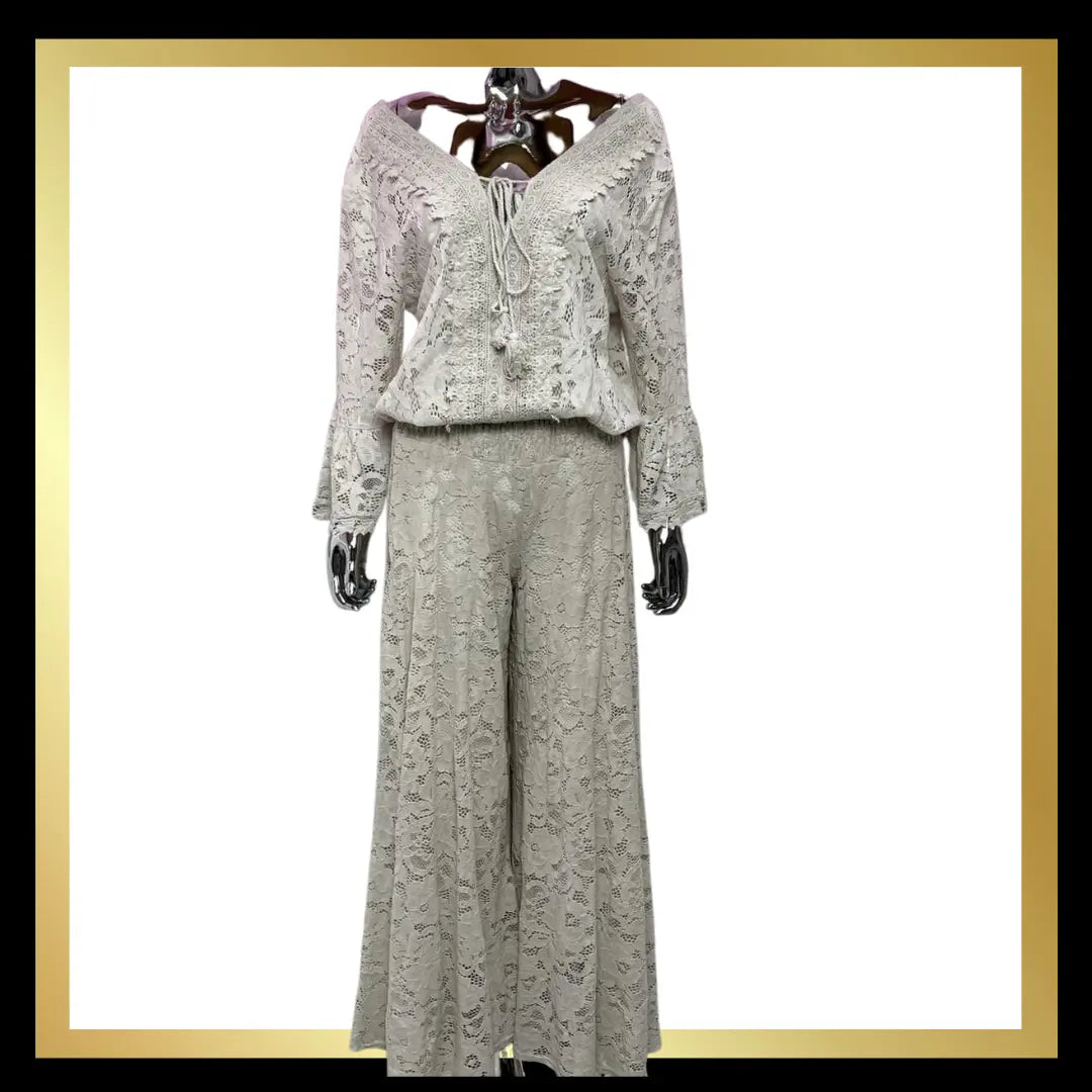 Lace Trouser Suit The Style Closet