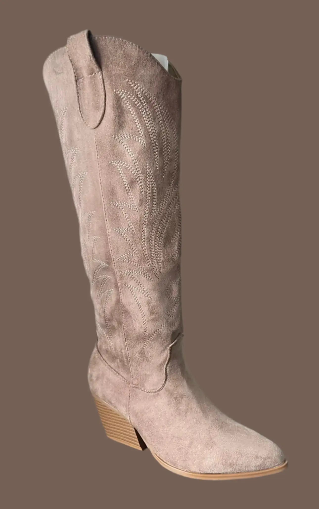 Full length Suede Cowboy Boots The Style Closet