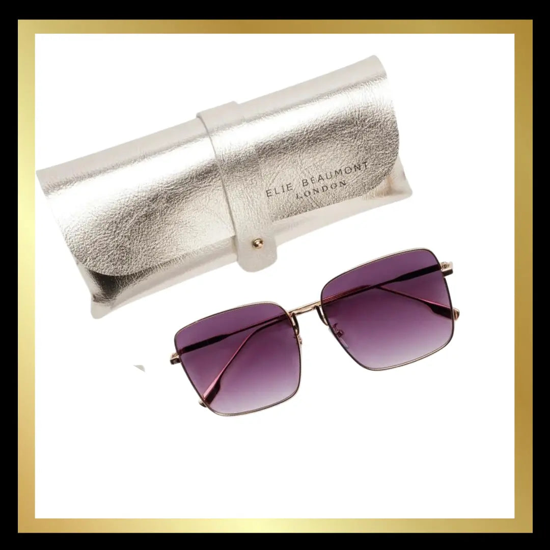 Carmel Sunglasses by Elie Beaumont with Gold Case The Style Closet