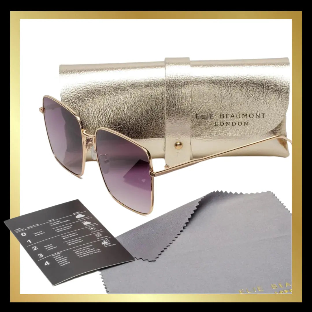 Carmel Sunglasses by Elie Beaumont with Gold Case The Style Closet