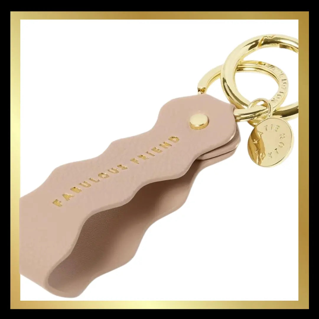 'Fabulous Friend' Sentiment Wave Keyring in Nude Pink by Katie Loxton Katie Loxton