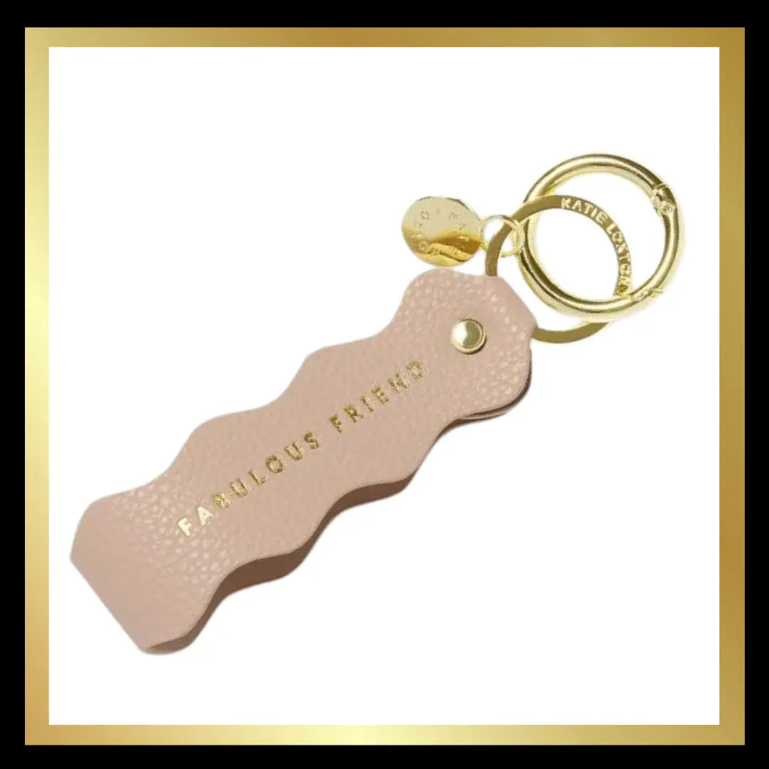 'Fabulous Friend' Sentiment Wave Keyring in Nude Pink by Katie Loxton Katie Loxton