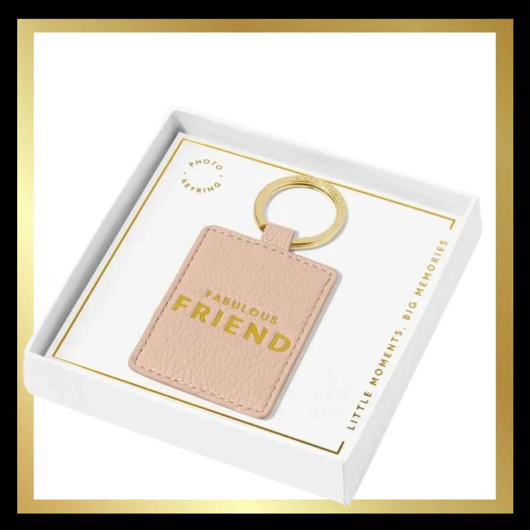 Boxed 'Fabulous Friend' Photo Keyring in Nude Pink by Katie Loxton Katie Loxton