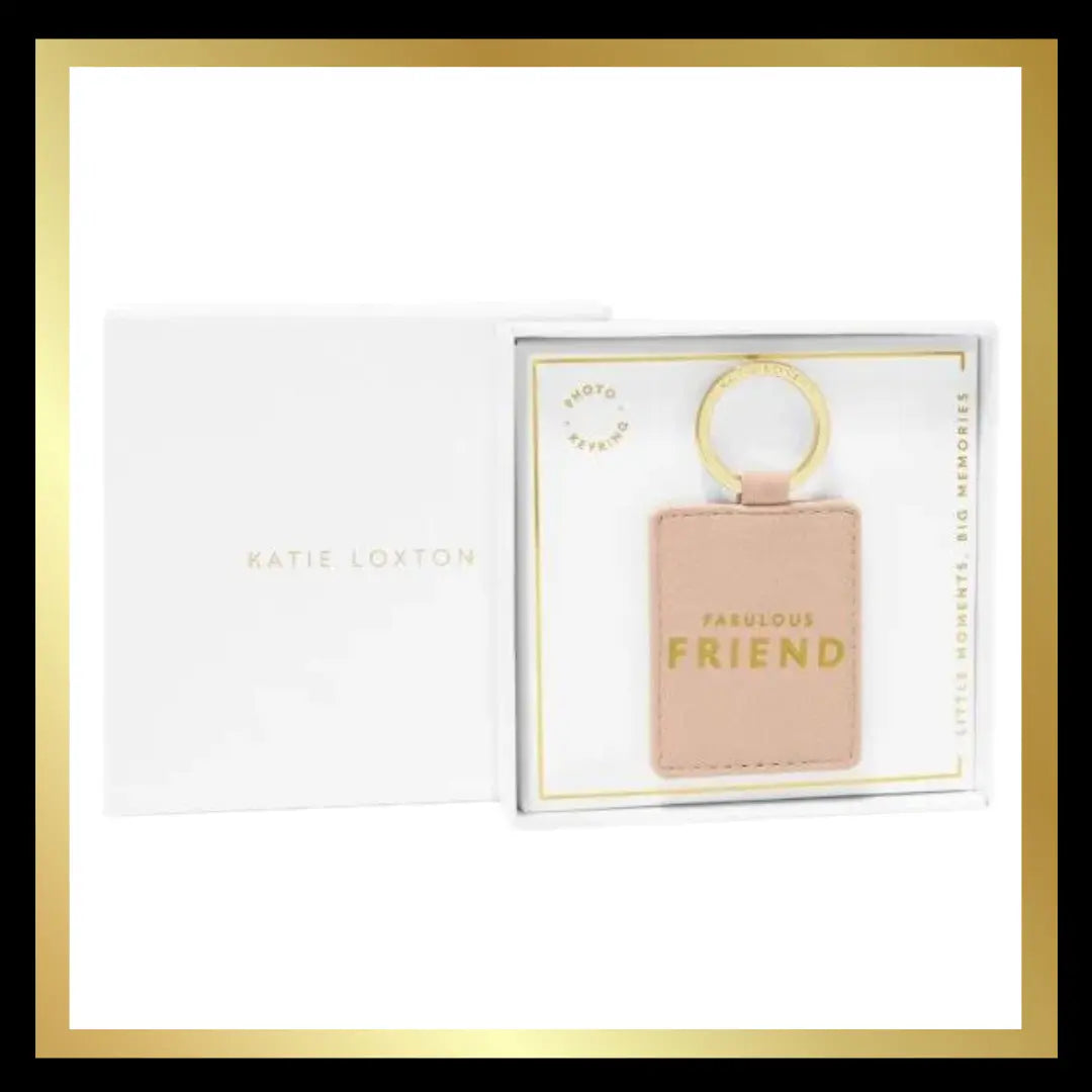 Boxed 'Fabulous Friend' Photo Keyring in Nude Pink by Katie Loxton Katie Loxton