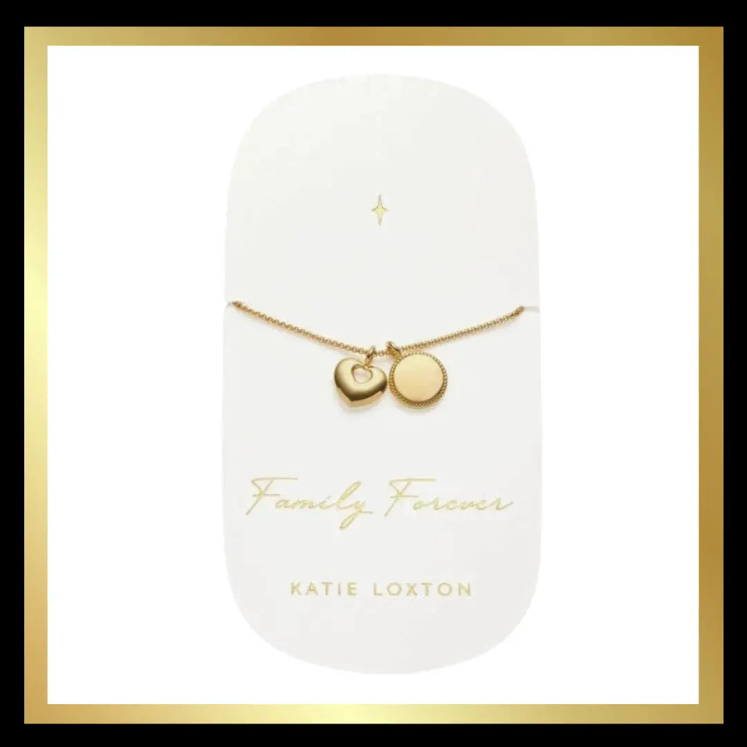 'Family Forever' Waterproof Gold Charm Bracelet by Katie Loxton Katie Loxton