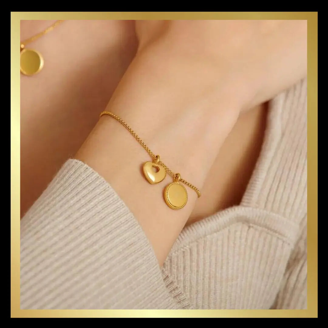 'Family Forever' Waterproof Gold Charm Bracelet by Katie Loxton Katie Loxton