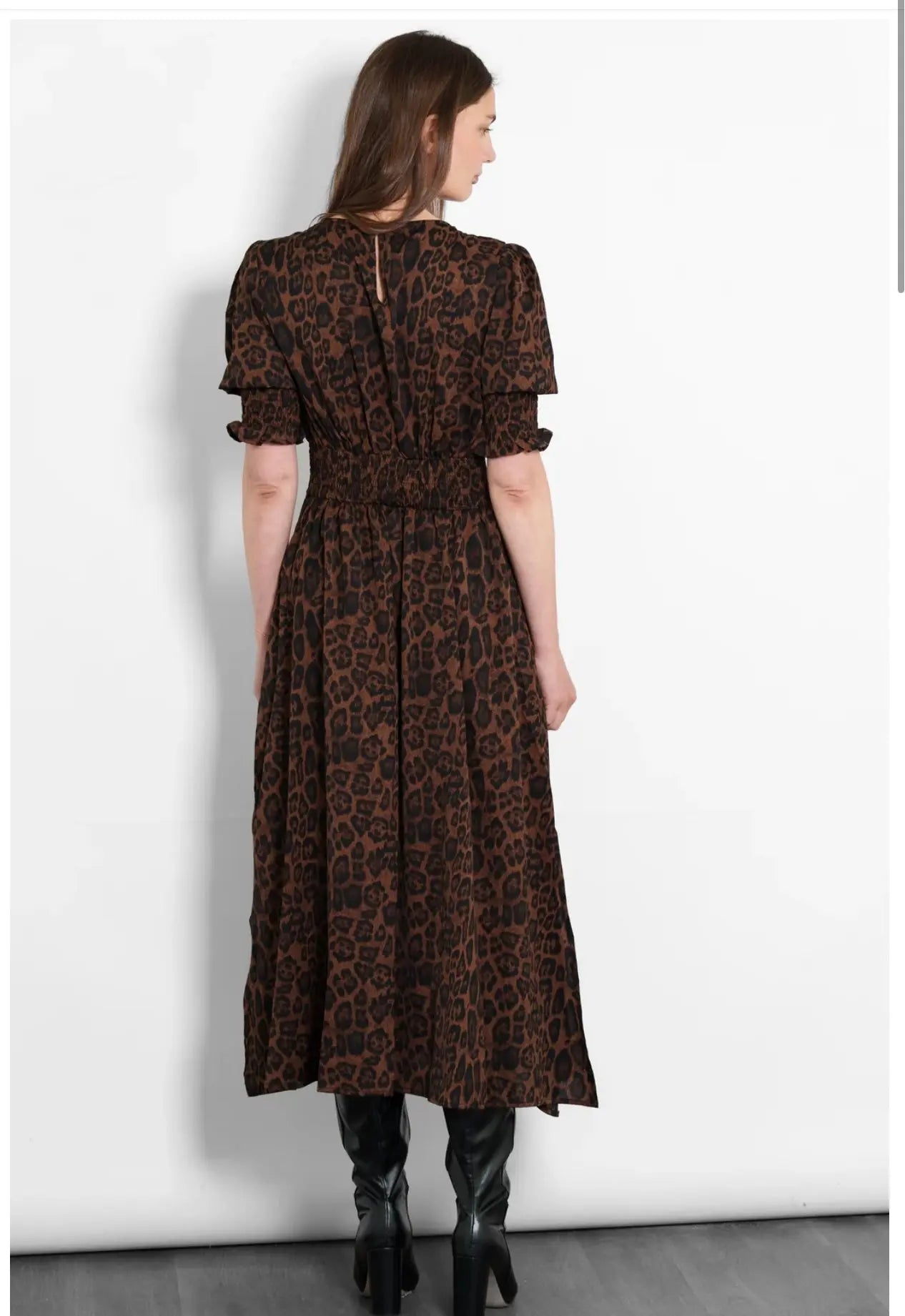 Hazel Tea Dress In Chocolate or Berry Animal Print The Style Closet