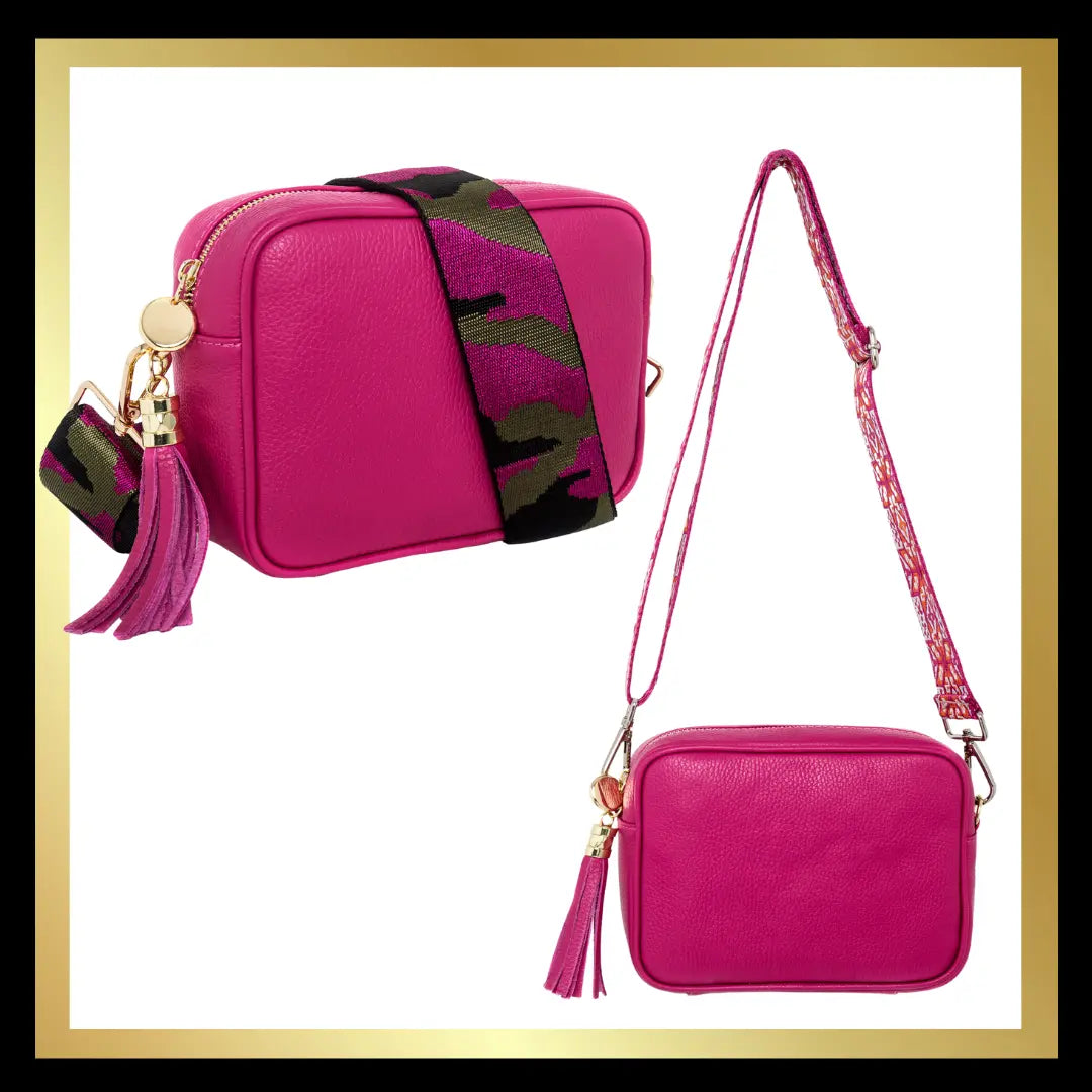 Camera Italian Leather Handbag - standard The Style Closet