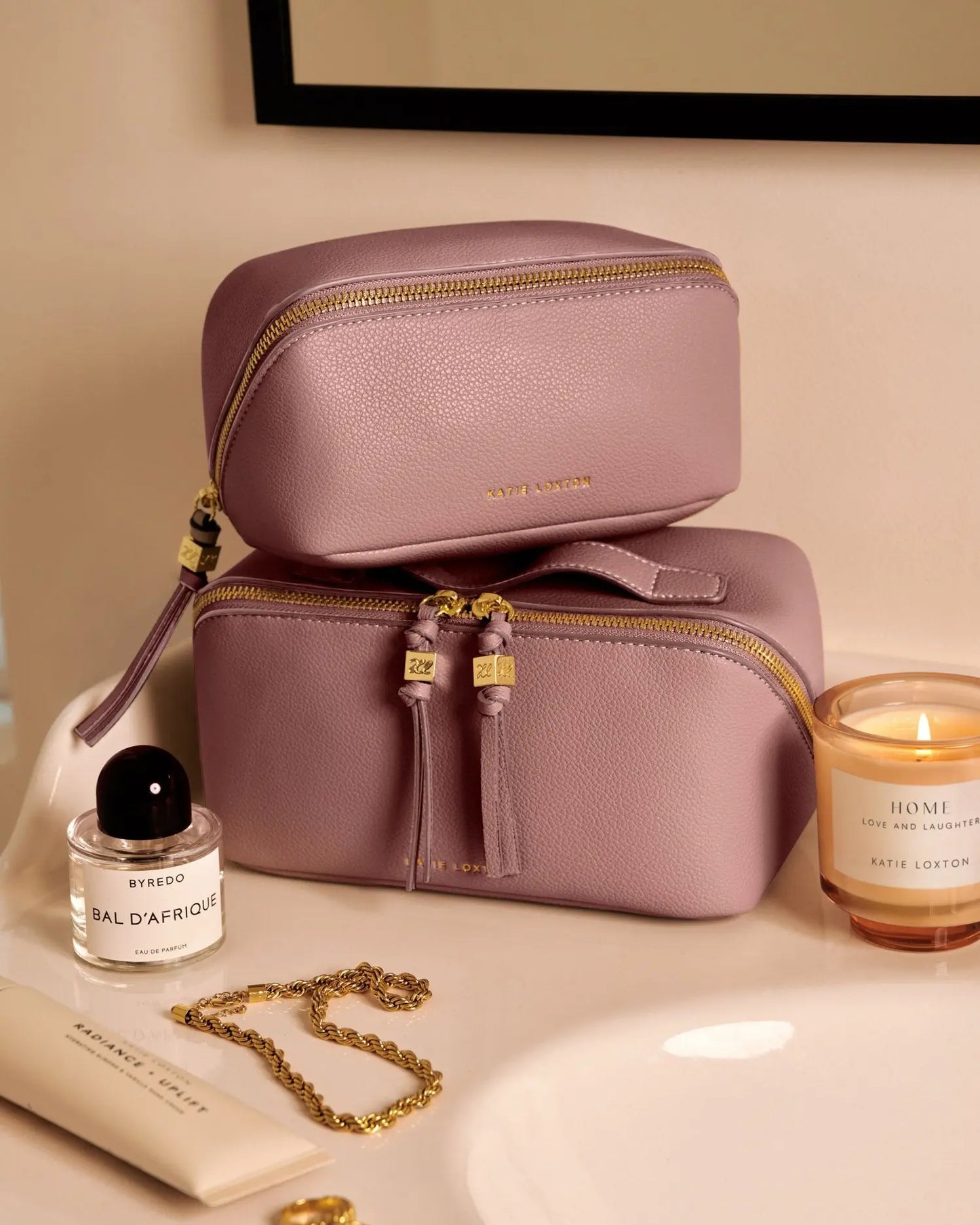 Large Katie Loxton Washbags Taupe, Chocolate Leopard or Navy Blue The Style Closet