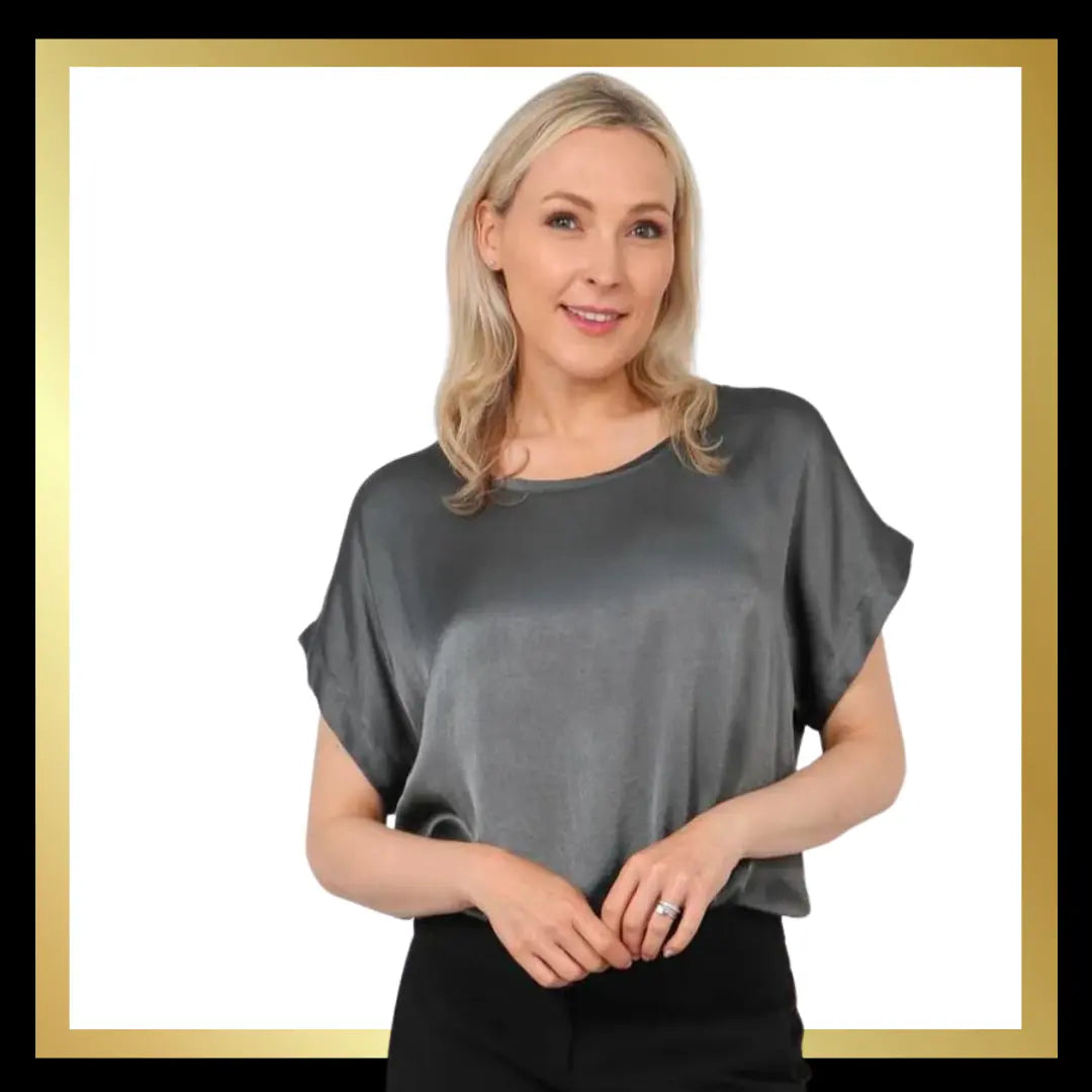 Silk Textured Top The Style Closet